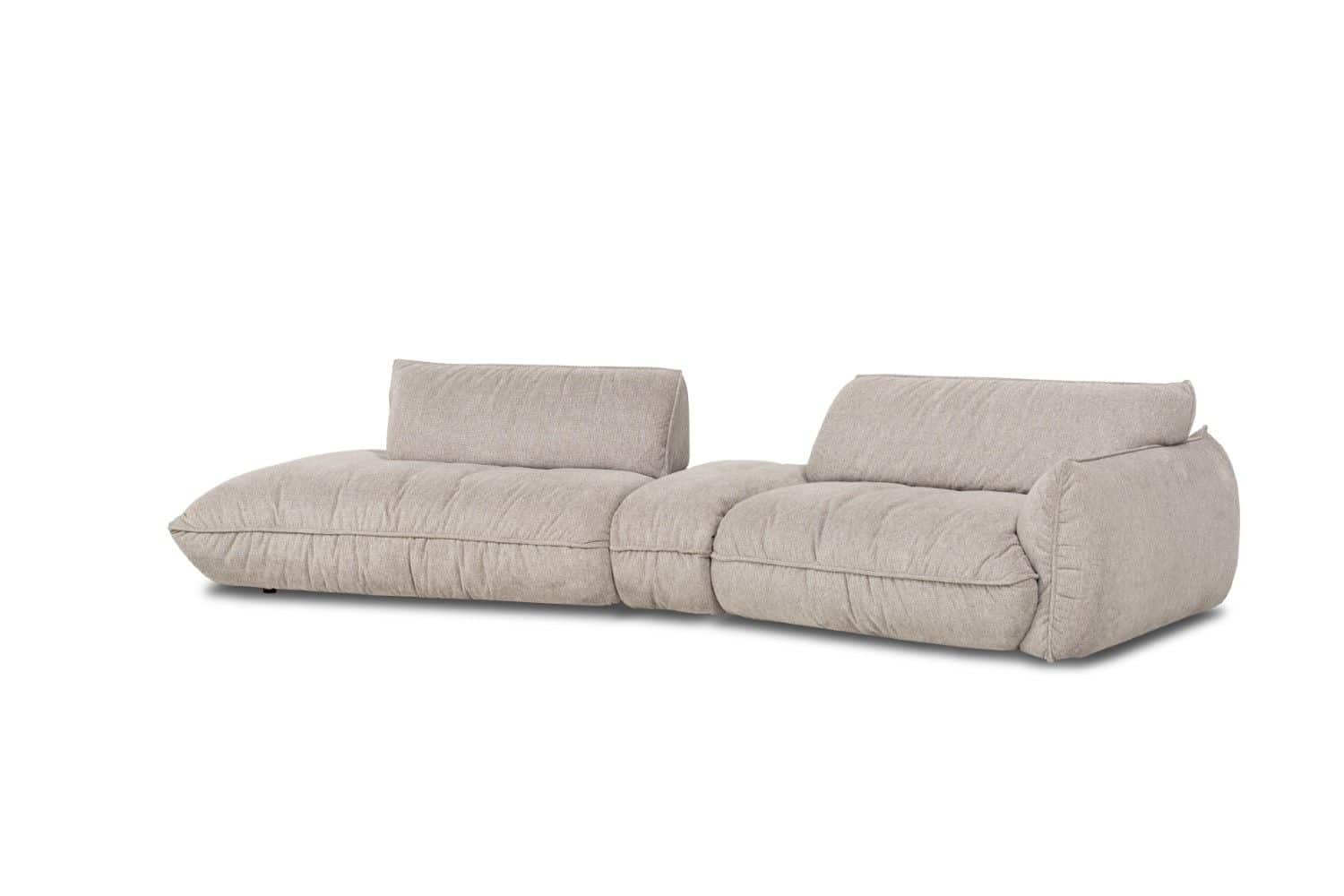 Bigsofa Fluffy im Chenille-Stoff mit Sitztiefenverstellung - designwerk Bigsofa Fluffy im Chenille-Stoff mit Sitztiefenverstellung - designwerk