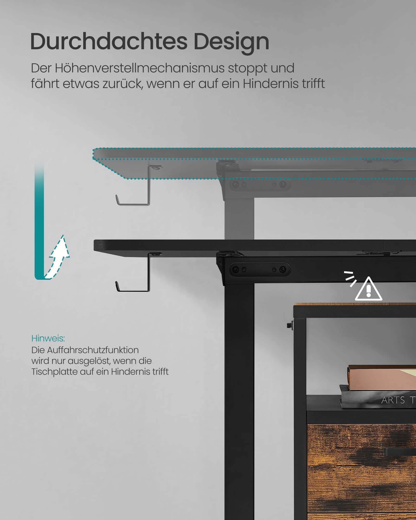 Höhenverstellbarer Schreibtisch elektrisch 60 x 160 x (72-120) cm Höhenverstellbarer Schreibtisch elektrisch 60 x 160 x (72-120) cm