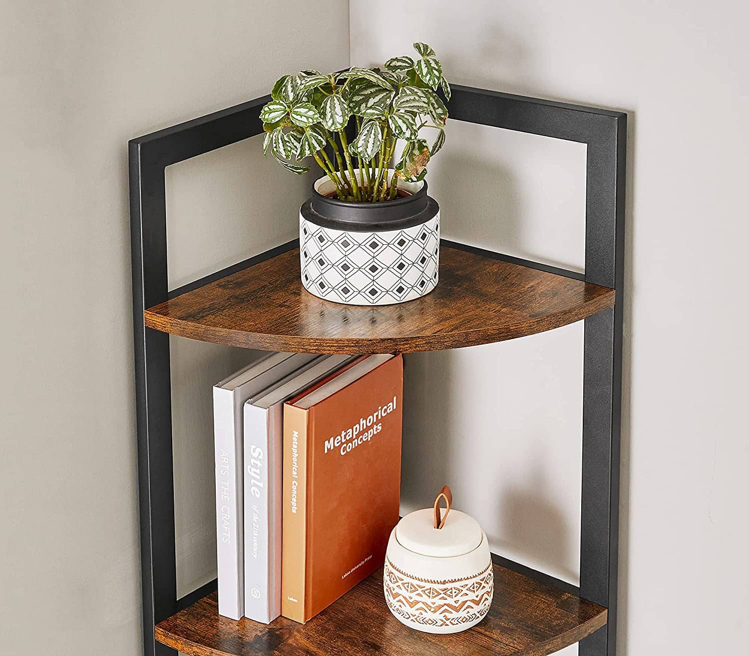 LLS803B01-6 Freistehend Eckregal mit 5 Ablagen