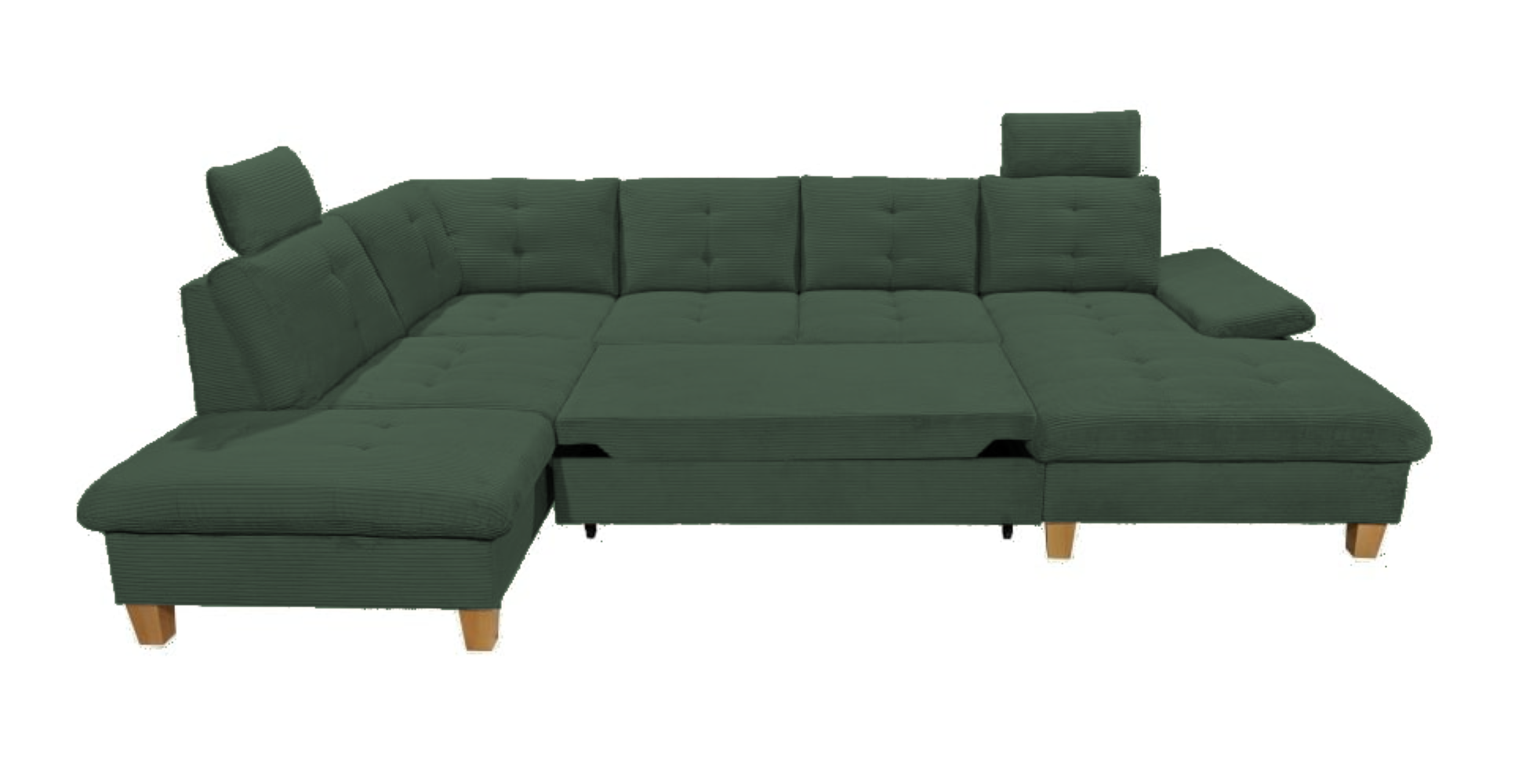 Wohnlandschaft "Ascot" von Ed Exciting Design in Breitcord mit Schlaffunktion, Bettkasten und variabler Kopfstütze Wohnlandschaft "Ascot" von Ed Exciting Design in Breitcord mit Schlaffunktion, Bettkasten und variabler Kopfstütze