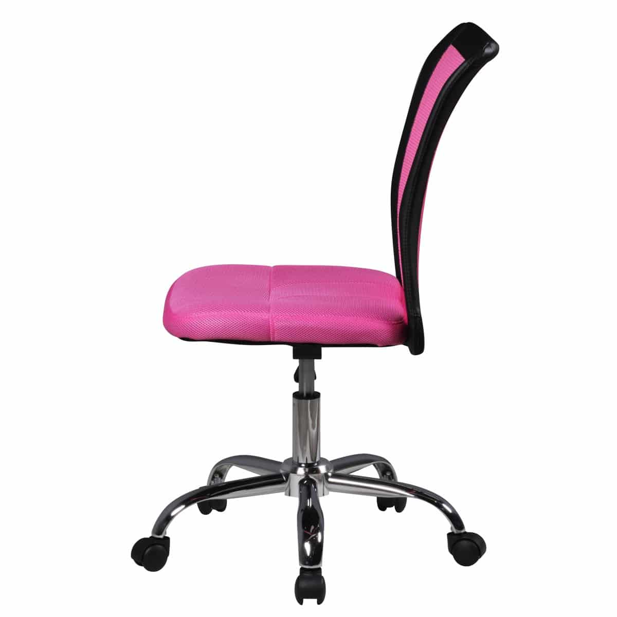 40255-AMSTYLE-Jugendstuhl-Lukas-Drehstuhl-Netz-Ro_3 Kinder-Schreibtischstuhl SALERNO für Kinder ab 6 mit Lehne Rollen Kinder-Drehstuhl Kinder-Bürostuhl ergonomisch höhenverstellbar Jugendstuhl für Mädchen Jungen Pink Kinderzimmerstuhl
