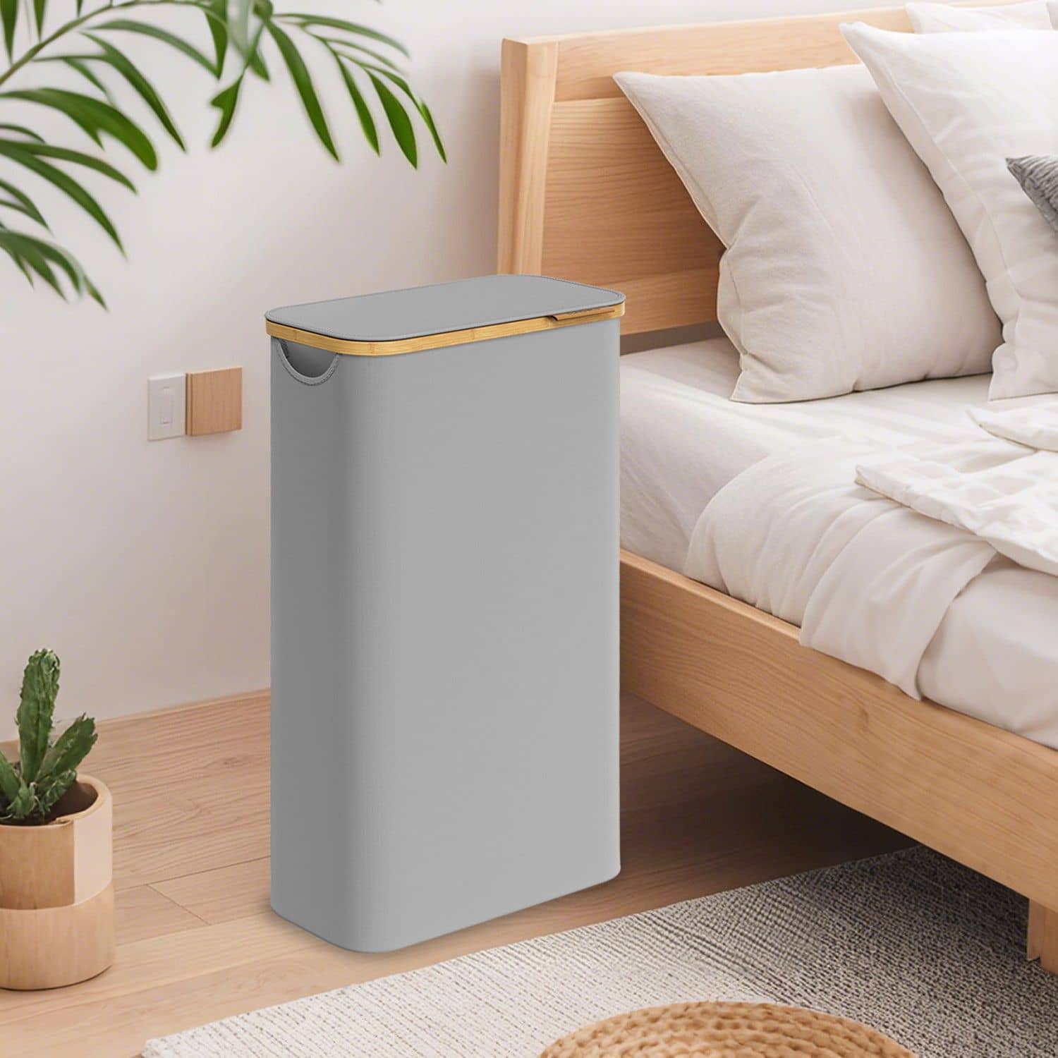 Wäschekorb, Wäschesammler mit Deckel, 65 L Wäschekorb, Wäschesammler mit Deckel, 65 L