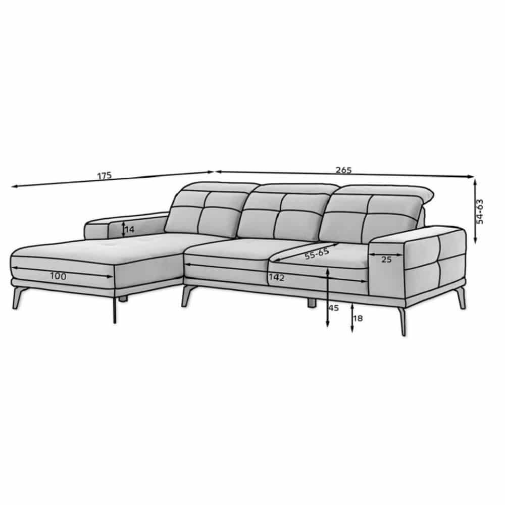 Torrense designer Ecksofa - Modernes und stilvolles Sofa mit verstellbaren Funktionen Torrense designer Ecksofa - Modernes und stilvolles Sofa mit verstellbaren Funktionen