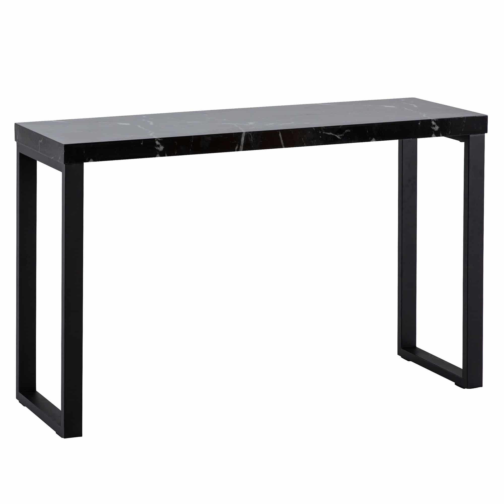 Konsolentisch Marmor-Optik Schwarz Hochglanz 120x40x76 cm Design Anrichte Flur Konsolentisch Marmor-Optik Schwarz Hochglanz 120x40x76 cm Design Anrichte Flur