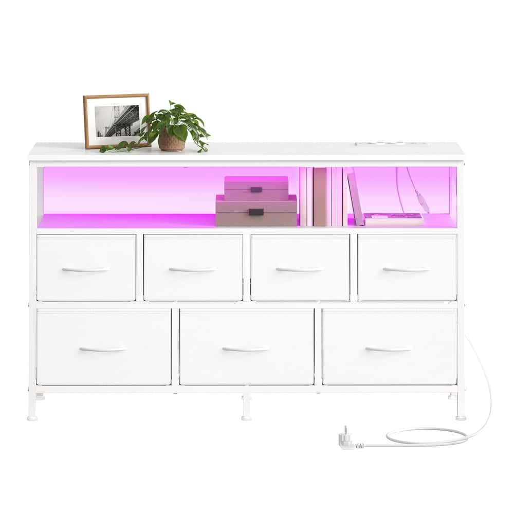 Kommode mit LED-Beleuchtung, Sideboard, Schubladenschrank für Wohnzimmer Kommode mit LED-Beleuchtung, Sideboard, Schubladenschrank für Wohnzimmer