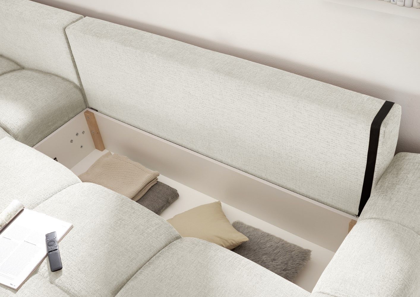 Sofa Dexter – ED Exciting Design mit Schlaffunktion | beidseitig montierbar