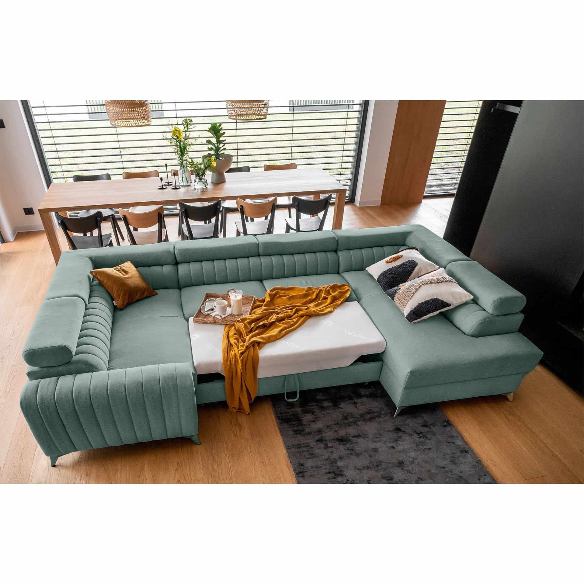 Louis Wohnlandschaft mit Schlaffunktion & Bettkasten - Poco-Stoff Louis Wohnlandschaft mit Schlaffunktion & Bettkasten - Poco-Stoff