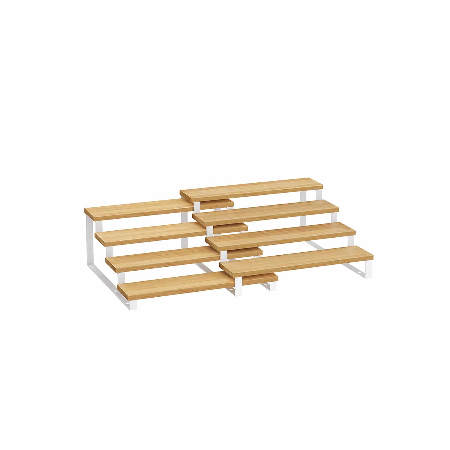 Gewürzregale 2er Set je 4 Ablagen naturbeige-wolkenweiß