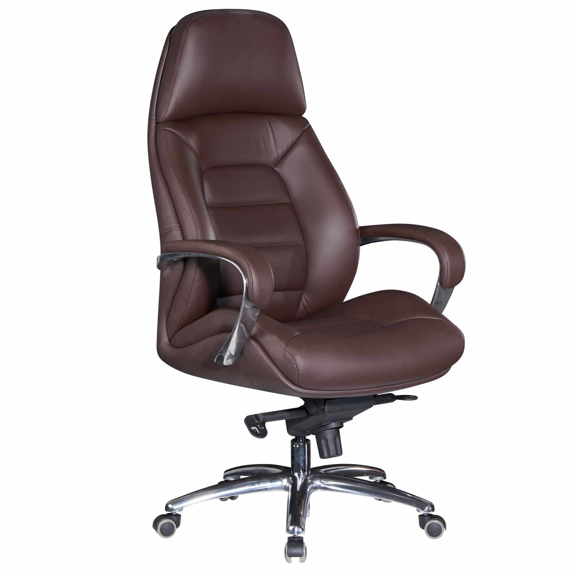 59474-Amstlye-Buerostuhl-Leder-braun-SPM1-437-SPM1-437_4 Designer Bürostuhl Bezug Echtleder Braun Schreibtischstuhl bis 120 kg