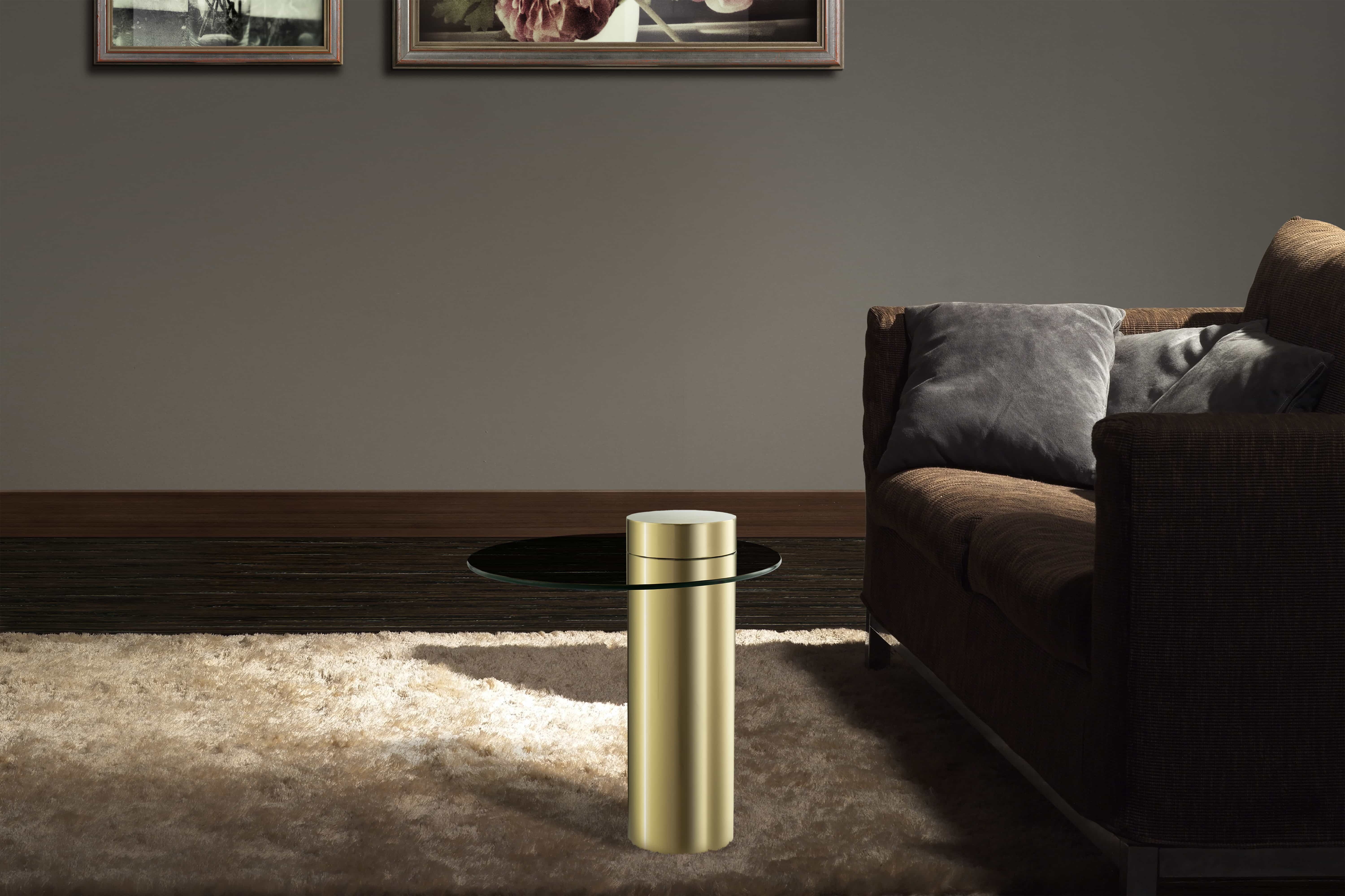 Beistelltisch Ontario 125 Silber / Klar Beistelltisch Ontario 125 Silber / Klar