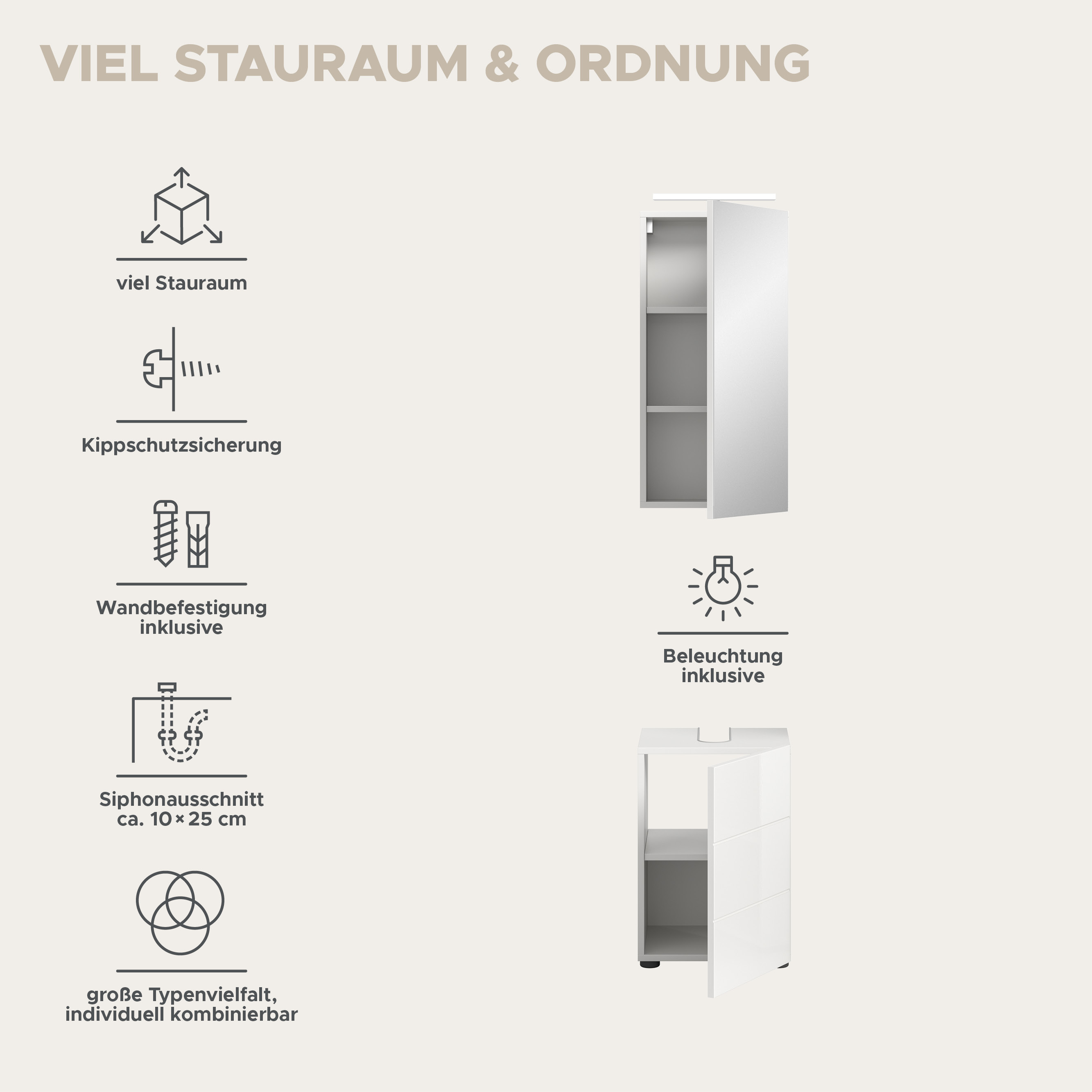 Vira Badkombination inkl. Beleuchtung