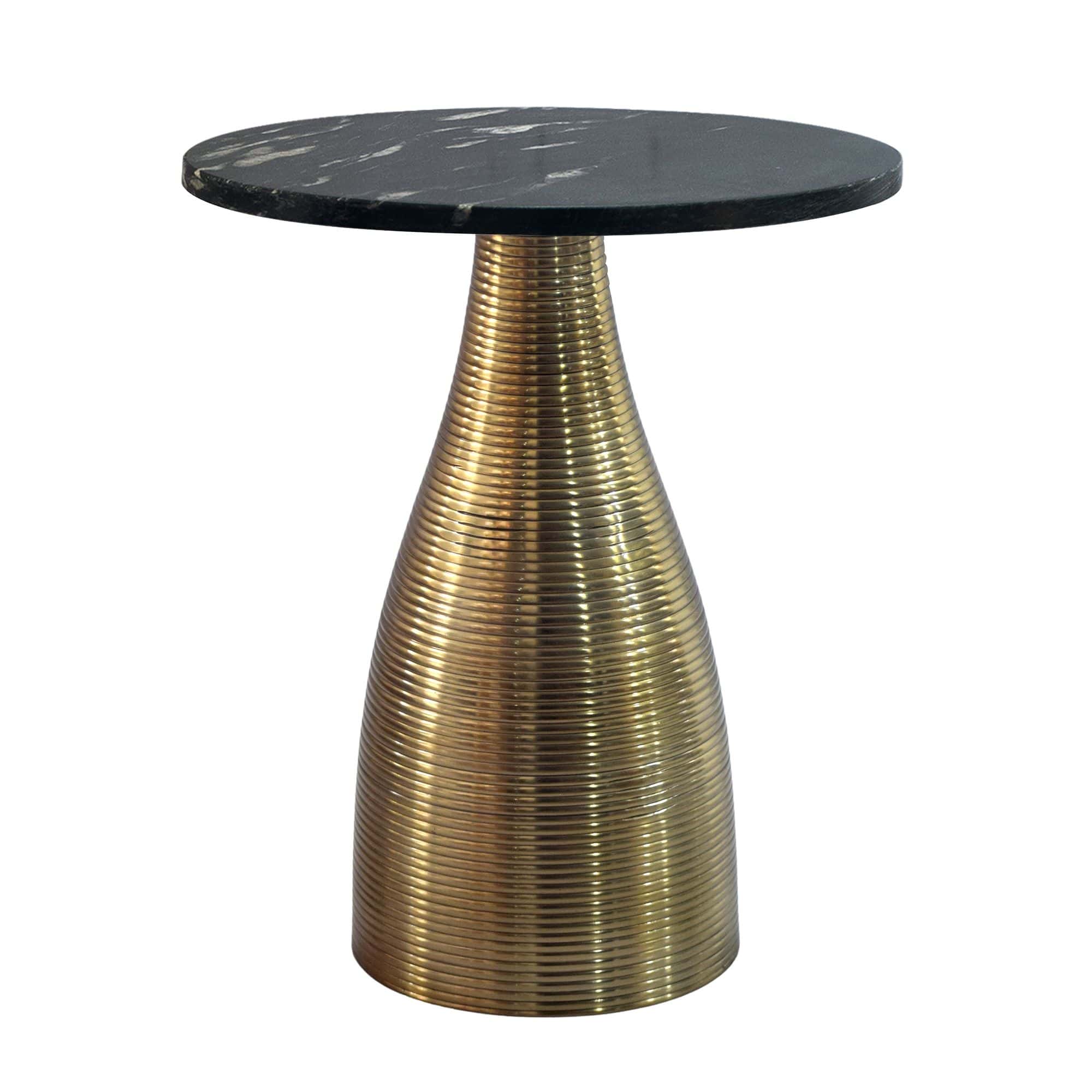 Beistelltisch Rund 40cm Gold mit Massiver Marmorplatte Schwarz - Wohnzimmertisch Naturstein Anstelltisch - Sofatisch Design Metall Couchtisch - Wohnzimmer Tisch Modern Handmade Beistelltisch Rund 40cm Gold mit Massiver Marmorplatte Schwarz - Wohnzimmertisch Naturstein Anstelltisch - Sofatisch Design Metall Couchtisch - Wohnzimmer Tisch Modern Handmade