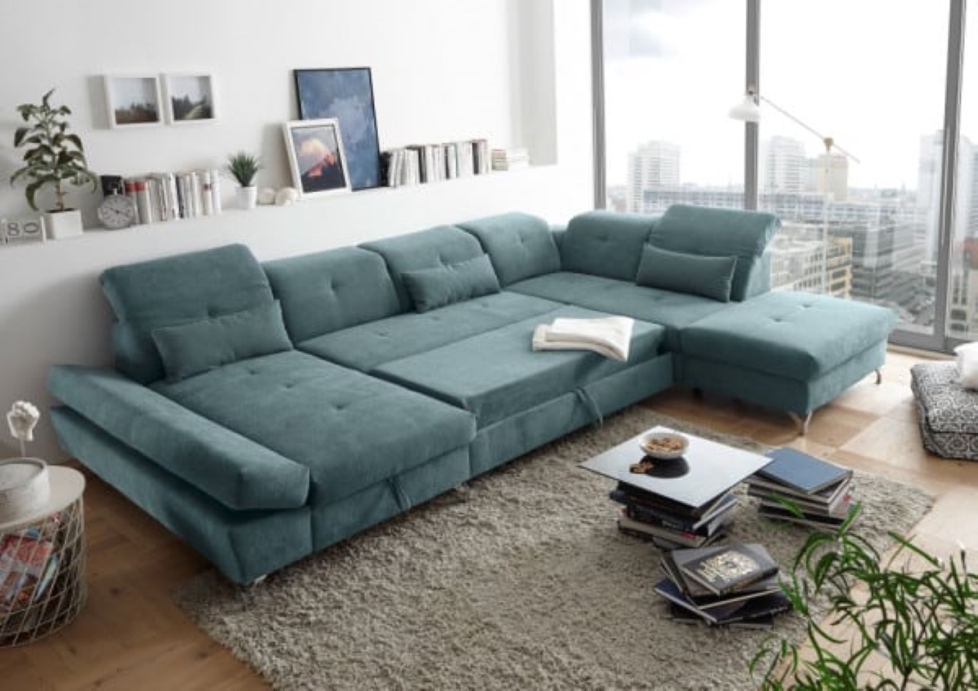 Wohnlandschaft Melfi von Ed Exciting Design – Modernes U-Form Sofa mit Schlaffunktion und Bettkasten Wohnlandschaft Melfi von Ed Exciting Design – Modernes U-Form Sofa mit Schlaffunktion und Bettkasten