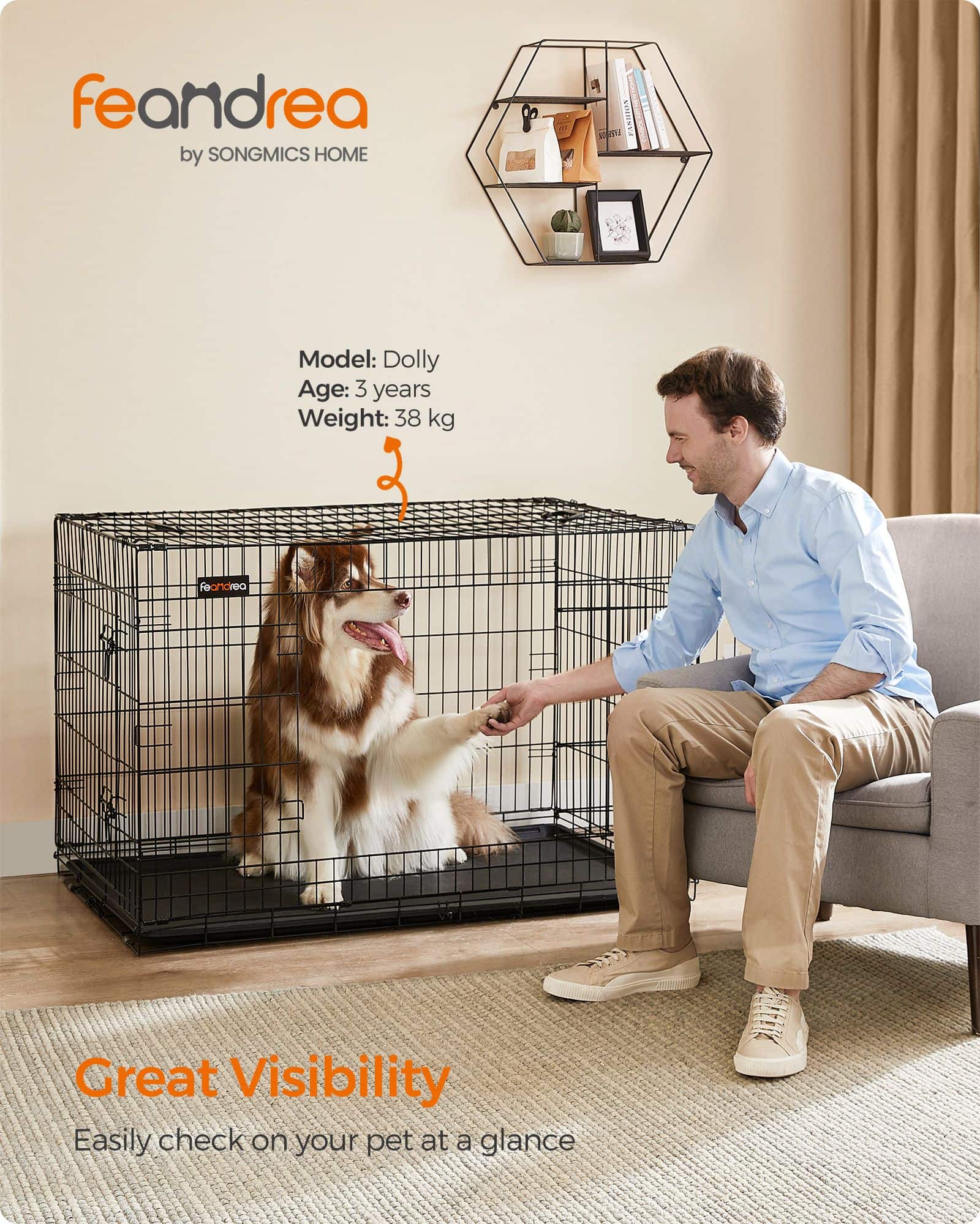 Hundekäfig XXL mit 2 Türen-B34PPD48H Hundekäfig XXL mit 2 Türen-B34PPD48H