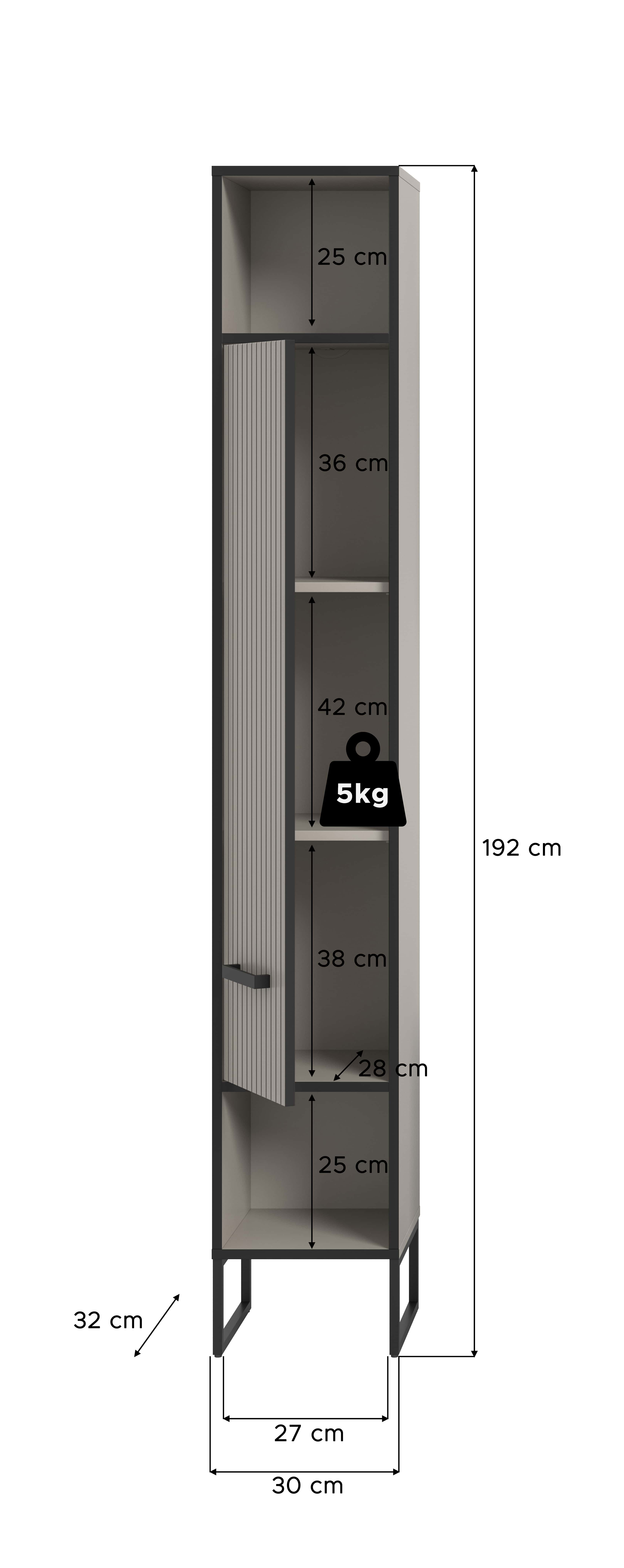 Bagno Hochschrank
