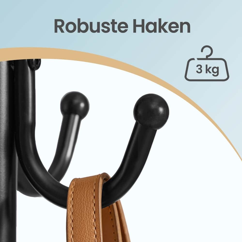 Garderobenständer aus Metall, Kleiderständer mit Haken, für Wohnzimmer Garderobenständer aus Metall, Kleiderständer mit Haken, für Wohnzimmer