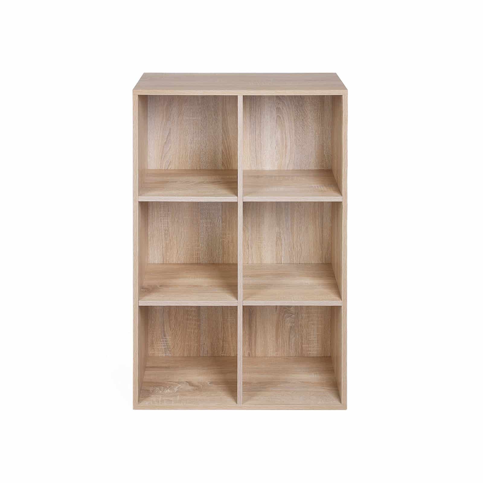 Bücherregal mit 6 Fächern Holzoptik-LBC203H Bücherregal mit 6 Fächern Holzoptik-LBC203H