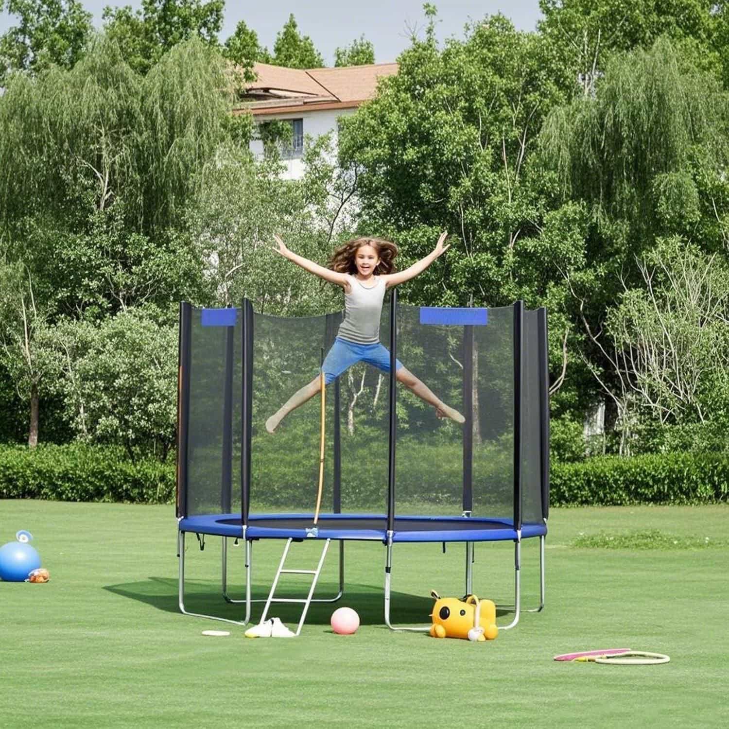Trampolin 305 cm, Gartentrampolin, mit Sicherheitsnetz Trampolin 305 cm, Gartentrampolin, mit Sicherheitsnetz