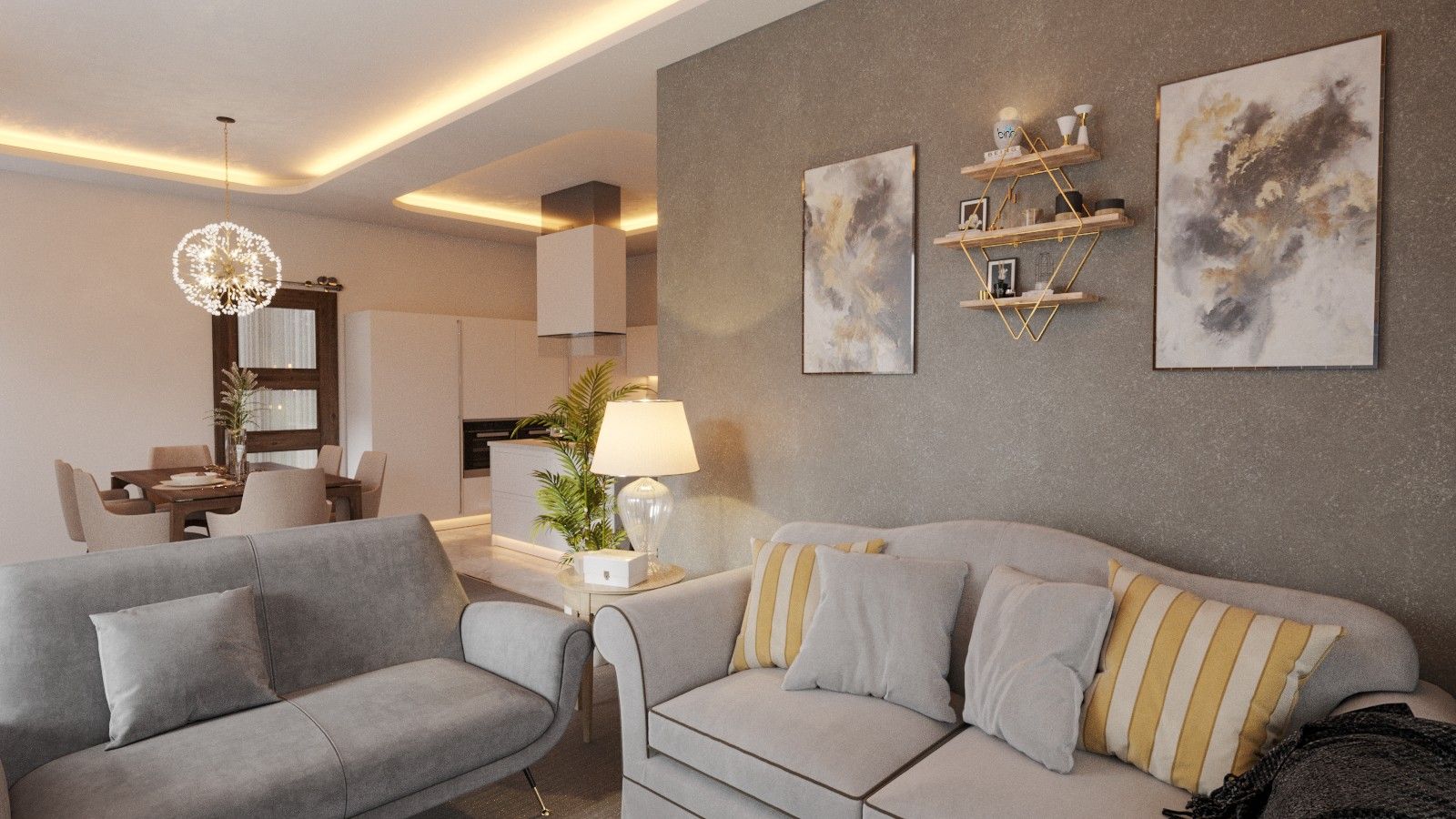 Prizma - gold - Wandregal