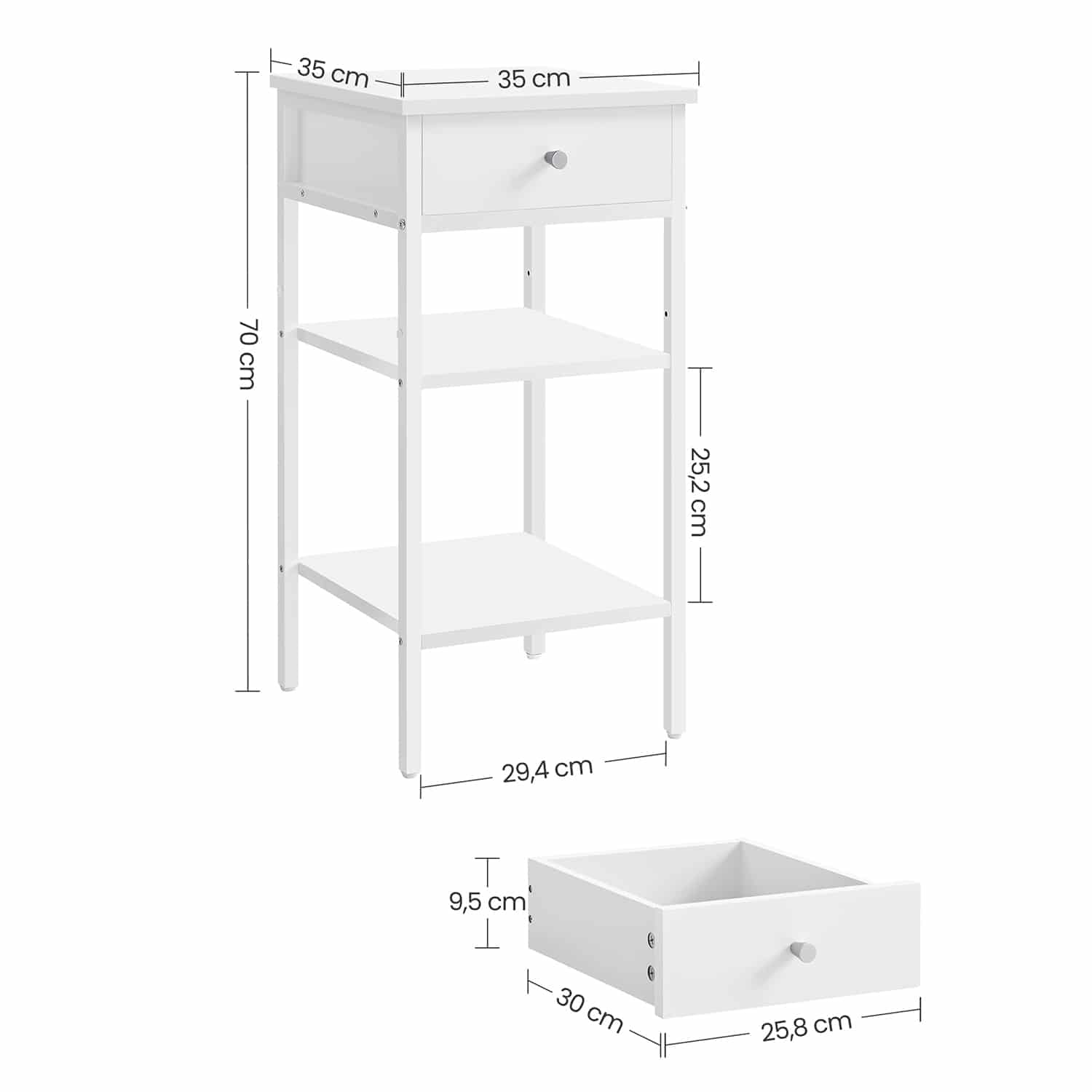 Beistelltisch mit Schublade Beistelltisch mit Schublade
