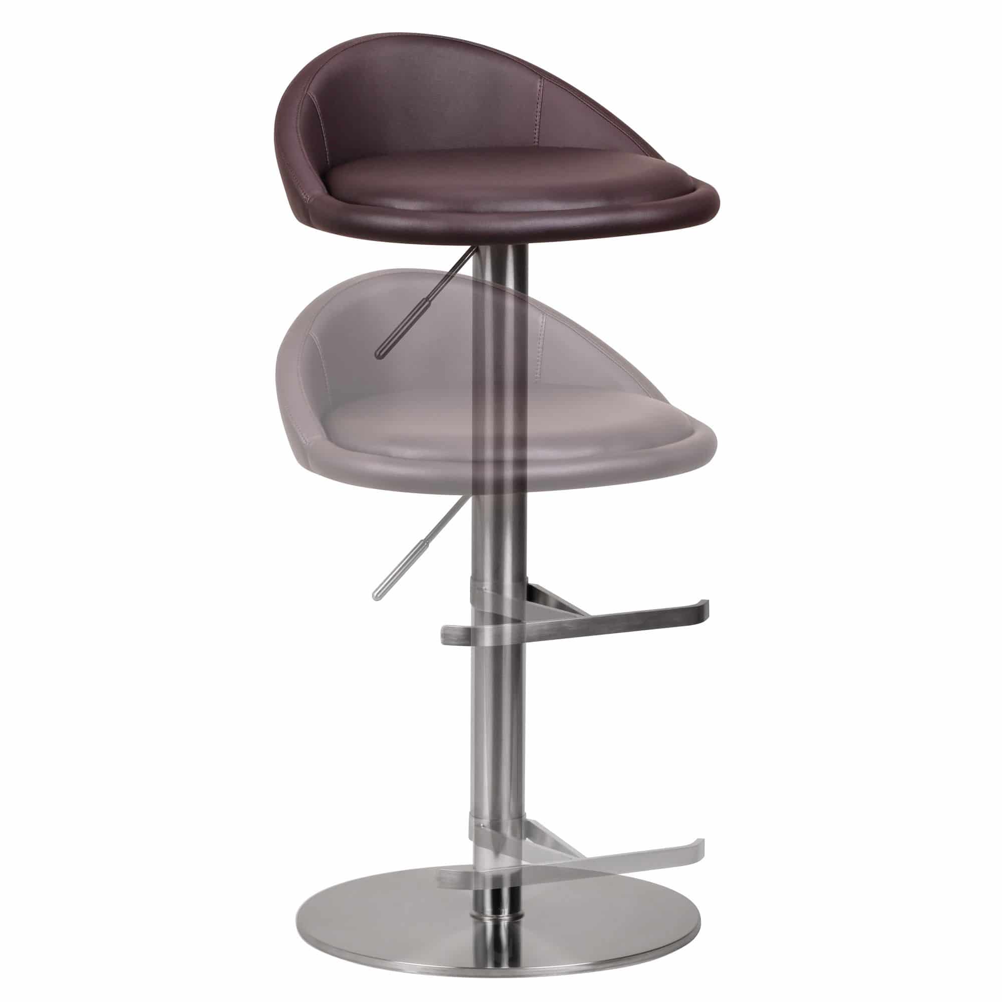38822-WOHNLING-Barhocker-WL1-602-Braun-Edelstahl-hoehenverstellbare-Sitzhoehe-54-79-cm-Design-Barstuhl-mit-Rueckenlehne-Bistrohocker-Barsitz-Gepolstert-Thekenhocker-360-Drehbar-_2 Eleganter höhenverstellbarer Barhocker aus Edelstahl