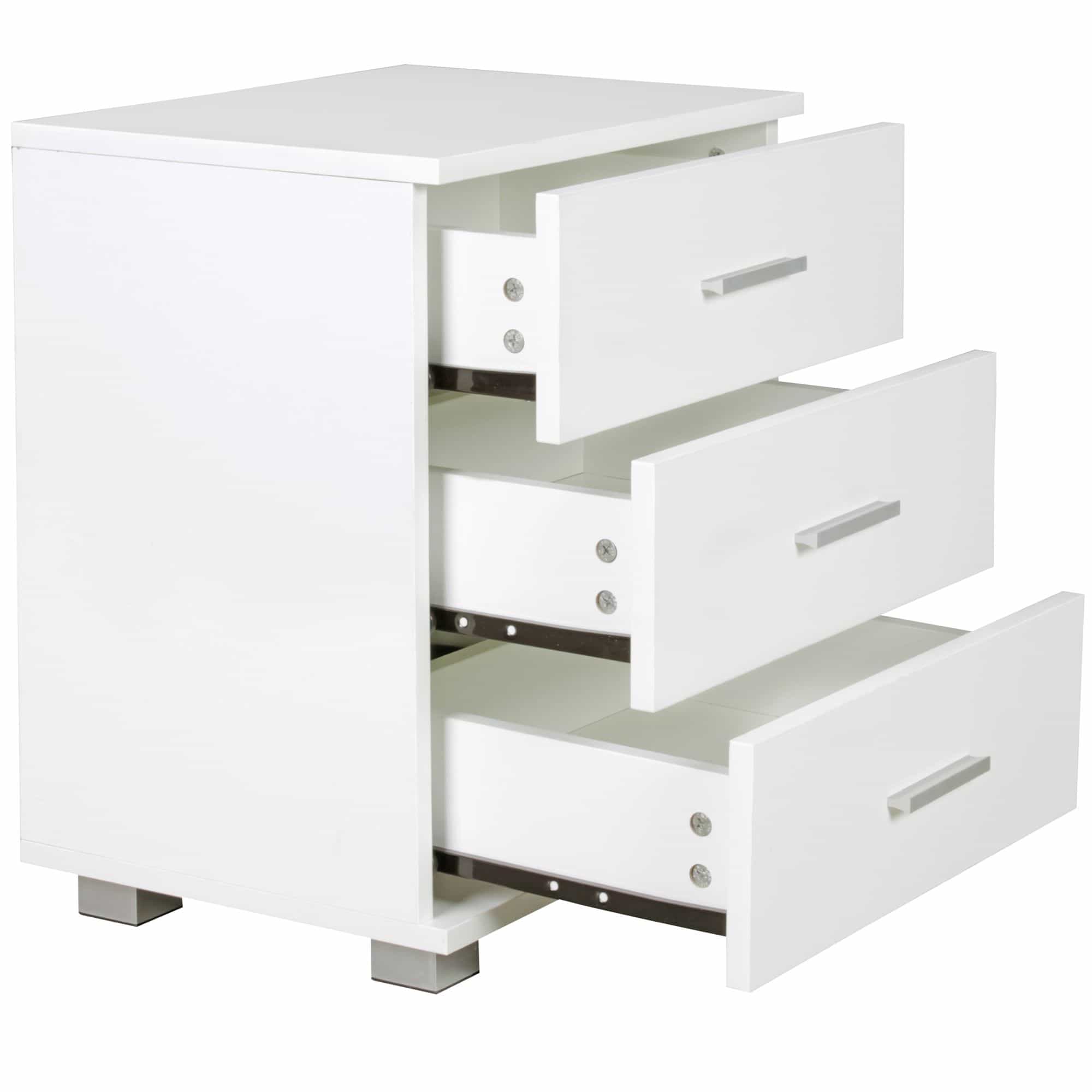 44678-WOHNLING-Nachtkonsole-NINA-3-Schubladen-wei_2 Nachtkonsole LATINA Holz Nachttisch modern mit 3 Schubladen weiss