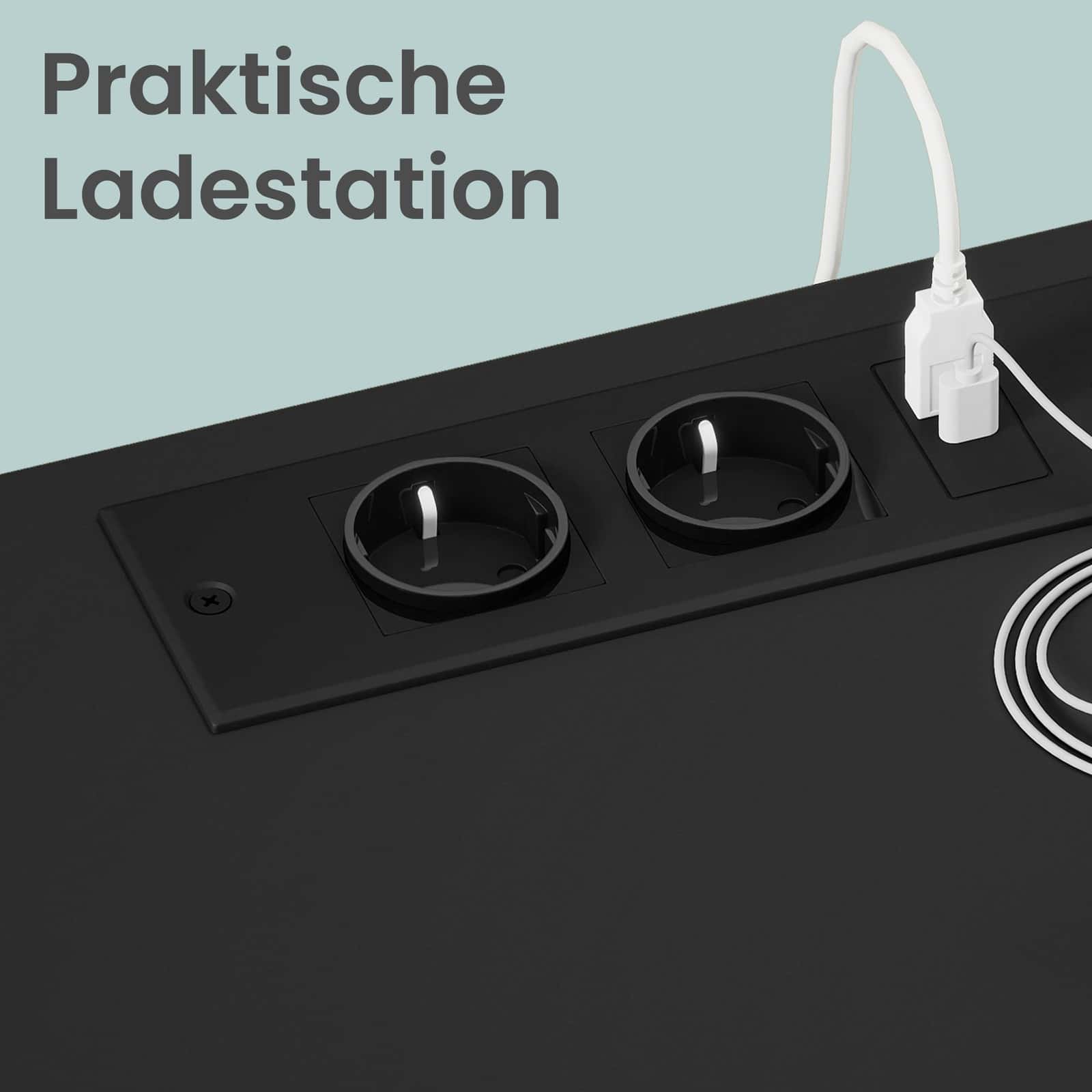 Beistelltisch mit Schubladen, 2er Set, Nachttisch aus Holz