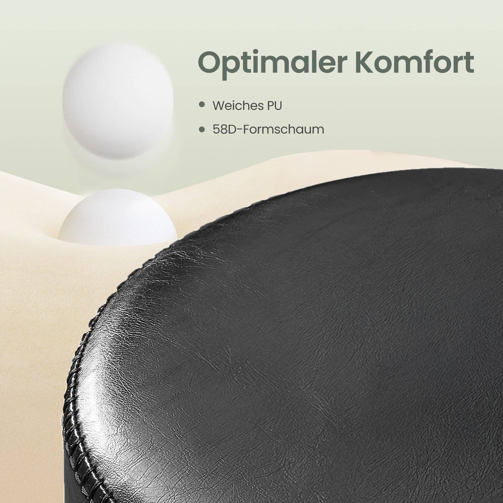 Barhocker 2er Set, hohe Drehhocker mit Rückenlehne, Kunstleder Barhocker 2er Set, hohe Drehhocker mit Rückenlehne, Kunstleder