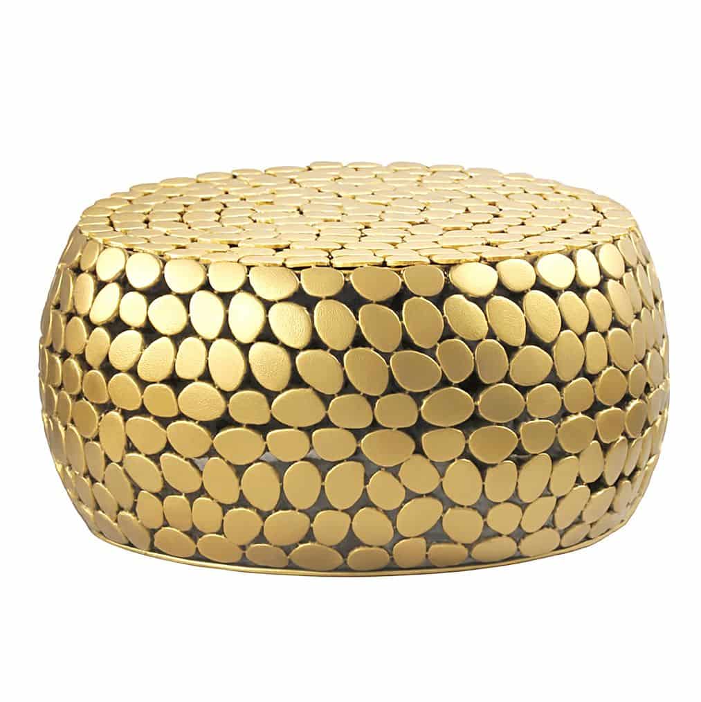 Couchtisch Aluminium gold rund 66x32 cm - Design Sofatisch Wohnzimmer - Moderner Wohnzimmertisch Metall - Runder Loungetisch - Alu Beistelltisch Handmade Couchtisch Aluminium gold rund 66x32 cm - Design Sofatisch Wohnzimmer - Moderner Wohnzimmertisch Metall - Runder Loungetisch - Alu Beistelltisch Handmade