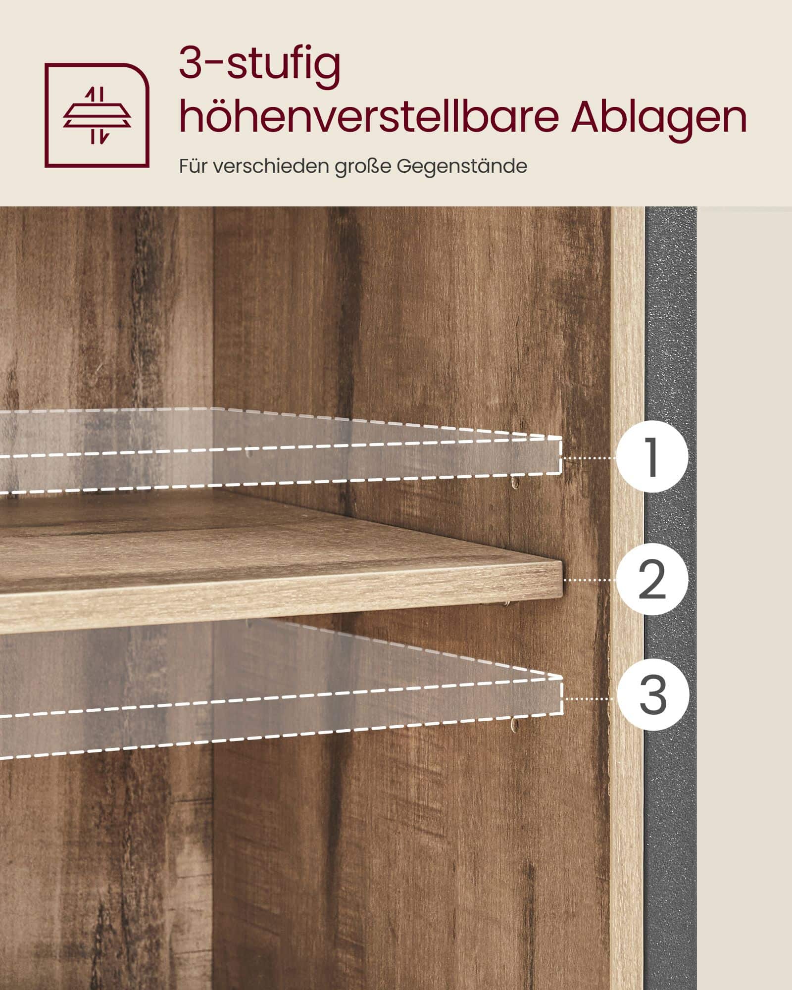 Sideboard mit Schiebetür Landhausstil eichenbraun-schwarz-B34LSC089B50 Sideboard mit Schiebetür Landhausstil eichenbraun-schwarz-B34LSC089B50