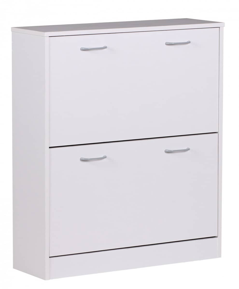 Schuhkipper KIEL Weiß matt 2 Fächer 75 x 87 x 24 cm Schuhkipper KIEL Weiß matt 2 Fächer 75 x 87 x 24 cm