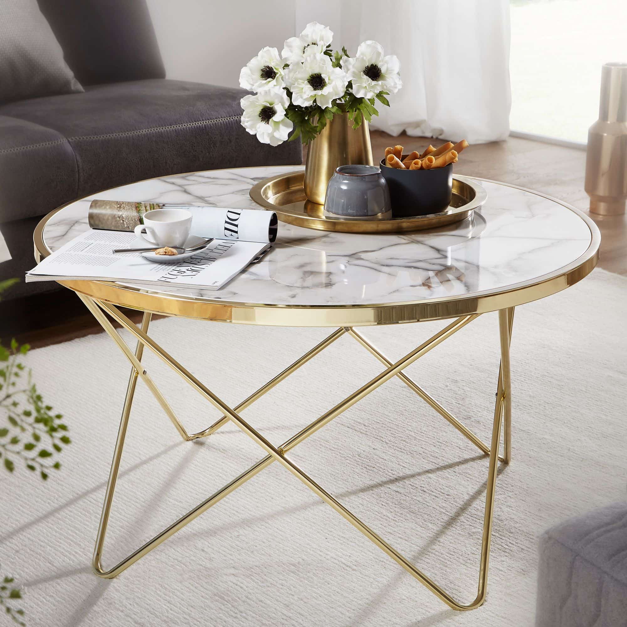 52218-Wohnling-Design-Couchtisch-Mamor-Optik-Weiss-Rund-85-cm-Gold-Metall-Gestell-Wohnzimmertisch-Beistelltisch-85-sofa-tische-coffee-tisch-e-couch-tische-marmoroptik-designer-ho_1 Design Couchtisch Marmor Optik Weiß Rund Ø 85 cm Gold Metall-Gestell