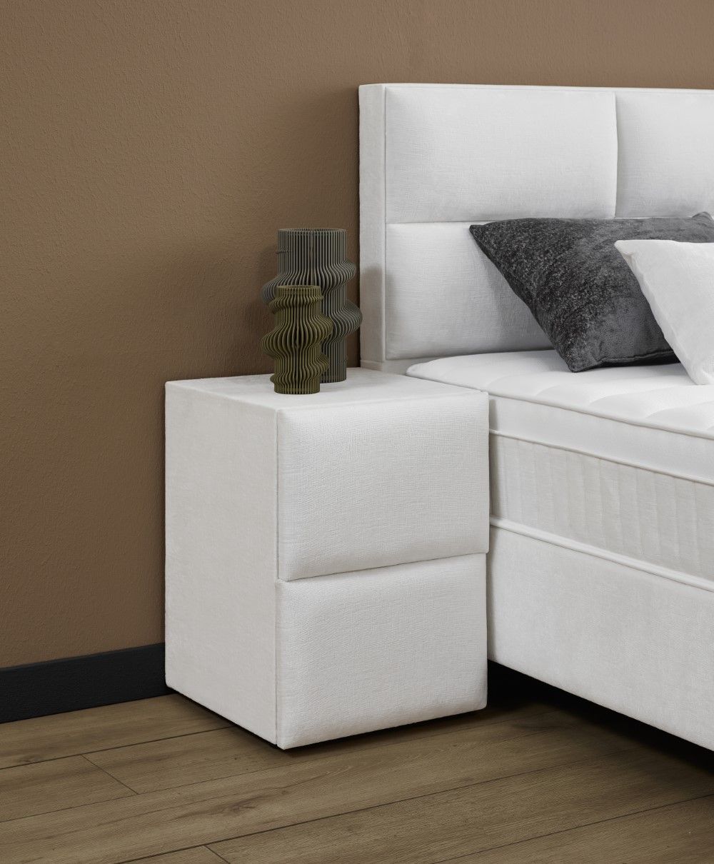 Boxspringbett Zenza Creme mit Bettkasten – ABC Bedding