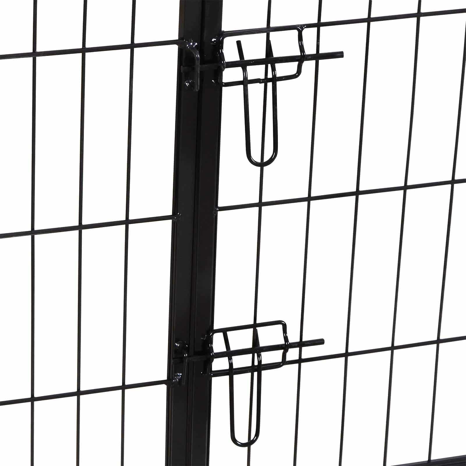 Hundelaufstall Achteck schwarz-PPK88H