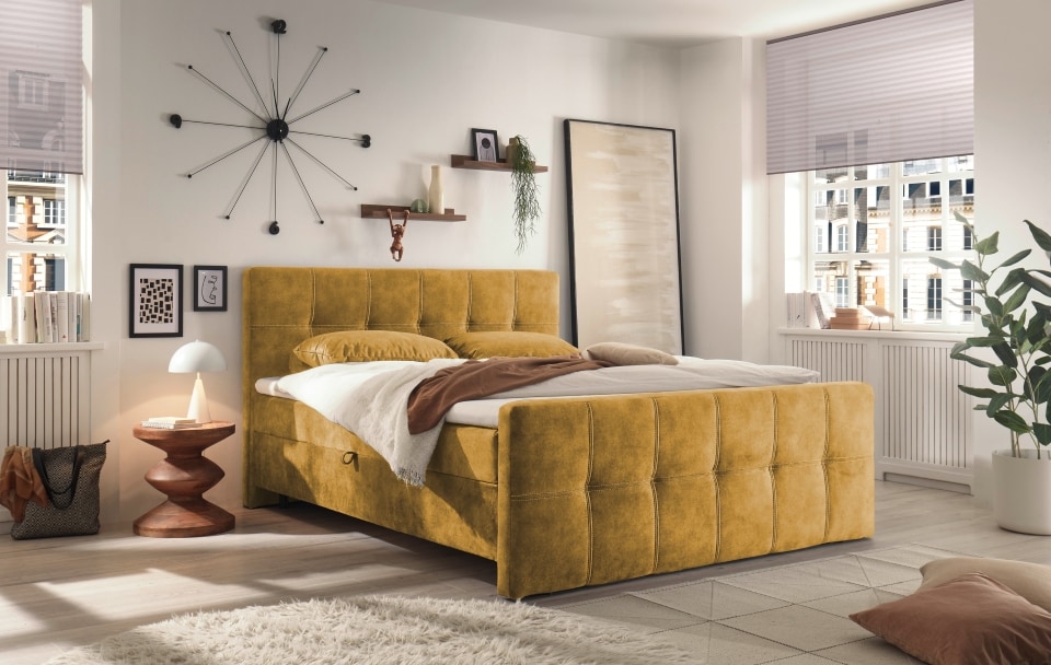 ED Exciting Design Boxbett Valetta 6 – Luxus-Mikrofaser, Tonnentaschenfederkern, HR-30 Topper, Bettkasten – H2 Härtegrad (bis 120 kg)  in verschiedenen Farben erhältlich