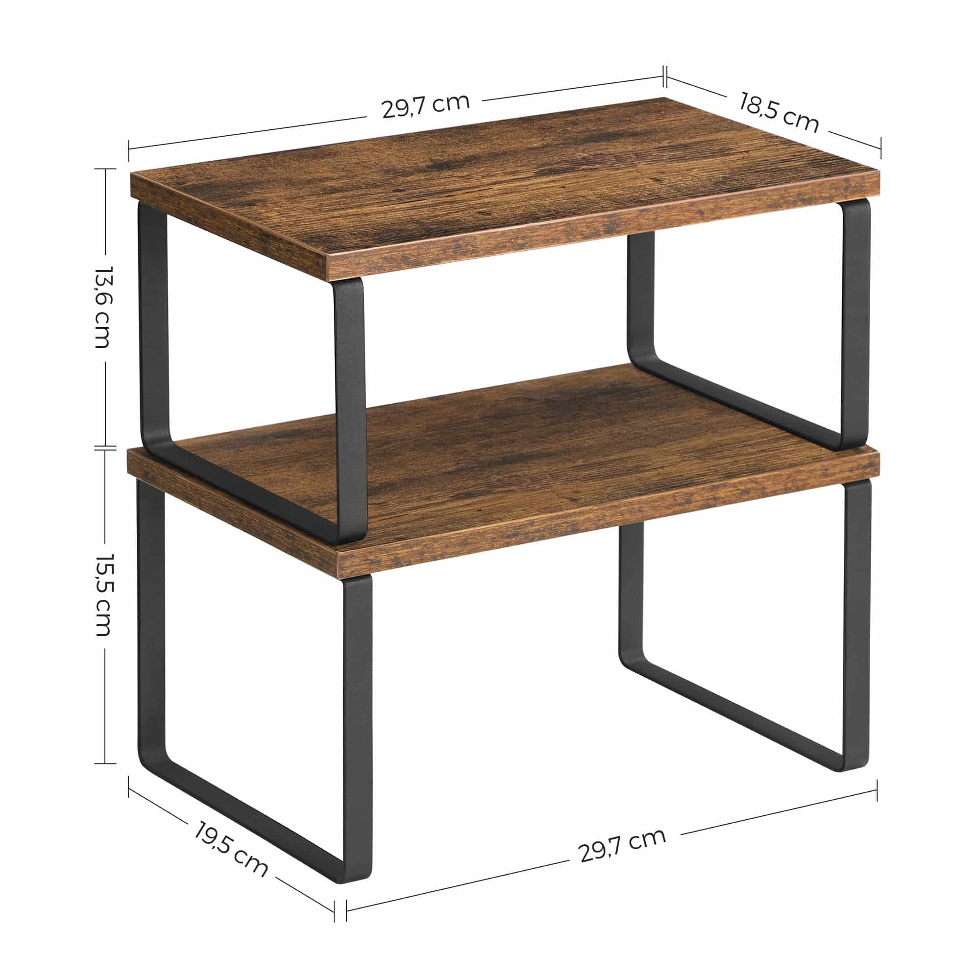Gewürzregale 2er Set Vintagebraun-Schwarz-KCS020X01 Gewürzregale 2er Set Vintagebraun-Schwarz-KCS020X01
