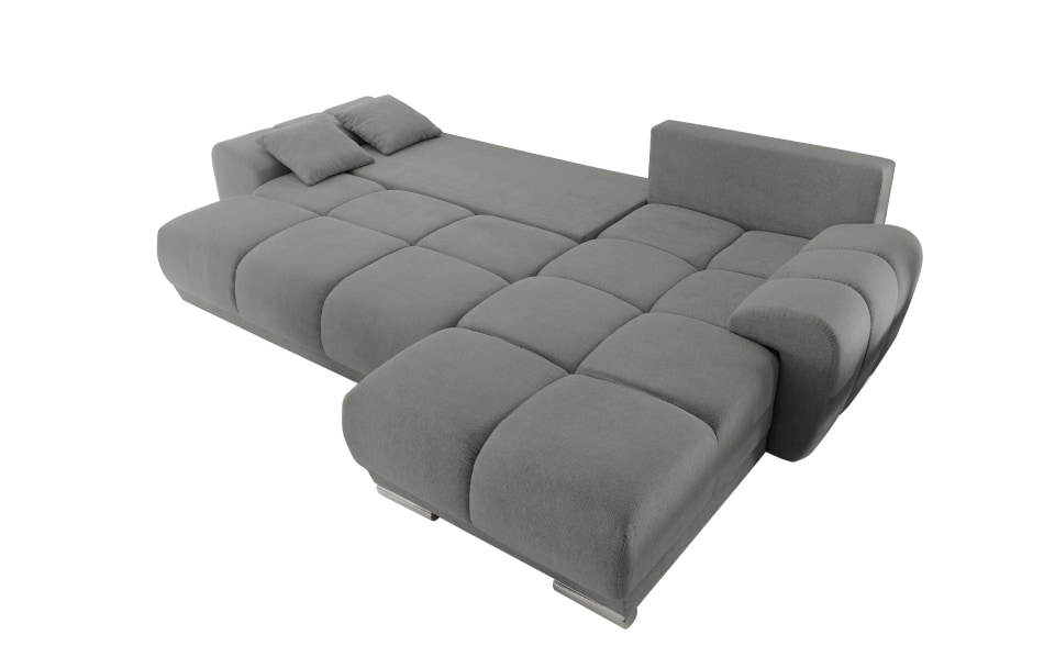 Flexibel und Luxuriös: Anthrazitfarbenes Sofa Anton von ED Exciting Design mit Schlaffunktion
