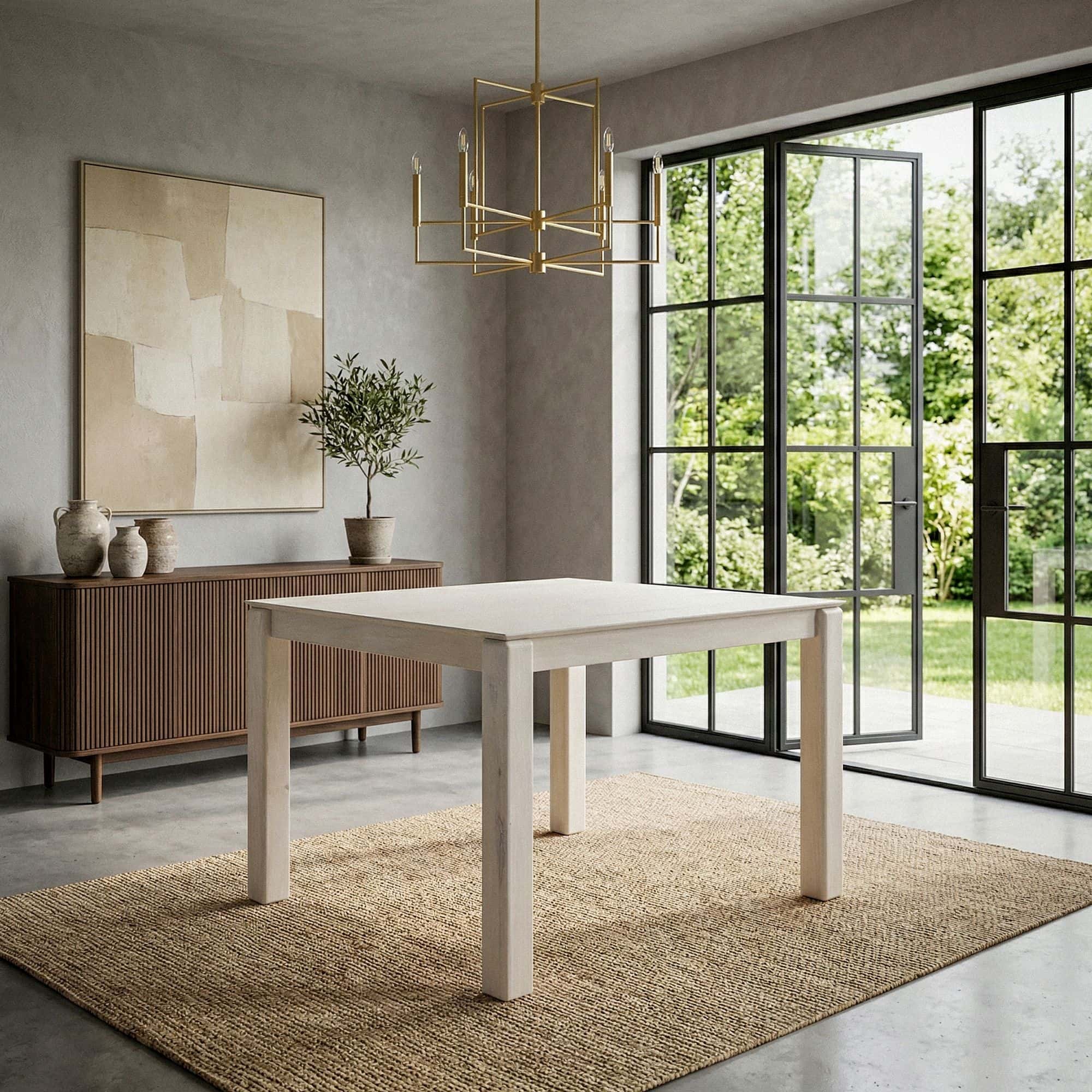 Esstisch Massivholz Mango 80x80 cm White Wash - Quadratischer Esszimmertisch Holz - Küchentisch modern für 4 Personen - Stabiler Holztisch - Tisch für Esszimmer Bistrotisch Handmade Esstisch Massivholz Mango 80x80 cm White Wash - Quadratischer Esszimmertisch Holz - Küchentisch modern für 4 Personen - Stabiler Holztisch - Tisch für Esszimmer Bistrotisch Handmade