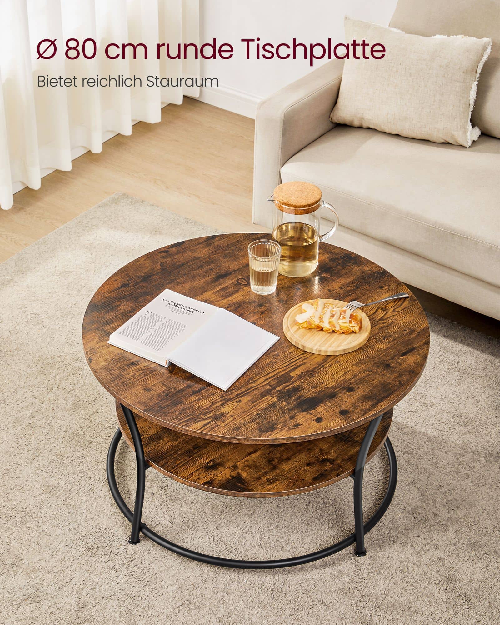 Couchtisch mit 2 Ablagen Couchtisch mit 2 Ablagen