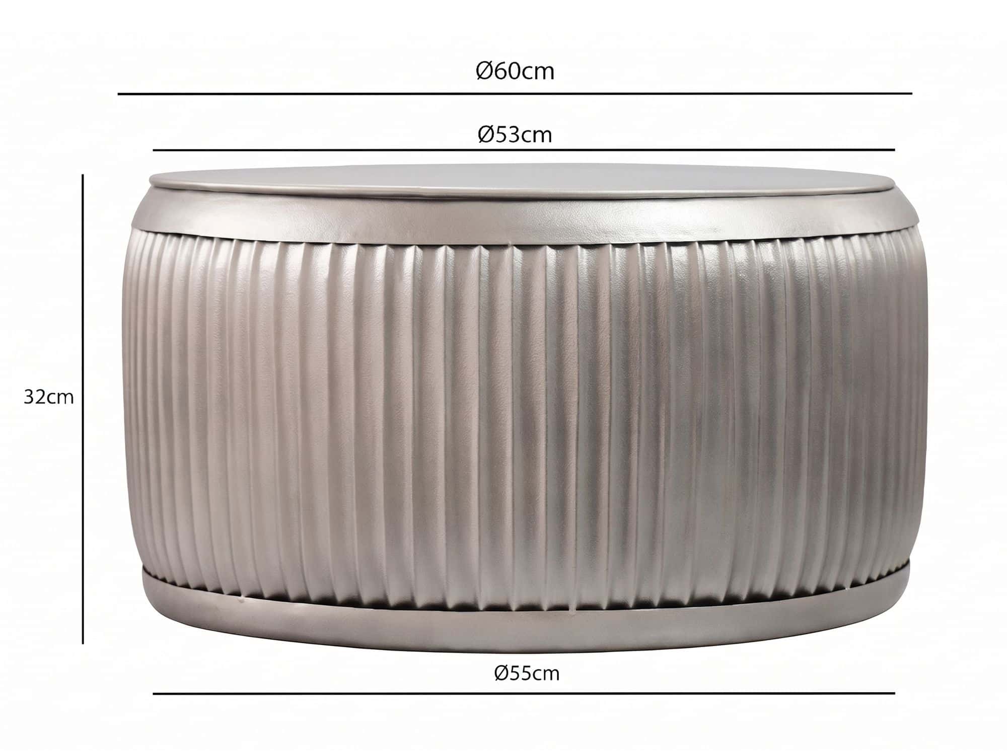 Couchtisch Metall Rund 60cm Silber mit abnehmbarer Tischplatte - Design Wohnzimmertisch mit Stauraum - Extravaganter Loungetisch Metall - Moderner Sofatisch - Beistelltisch Handmade Couchtisch Metall Rund 60cm Silber mit abnehmbarer Tischplatte - Design Wohnzimmertisch mit Stauraum - Extravaganter Loungetisch Metall - Moderner Sofatisch - Beistelltisch Handmade