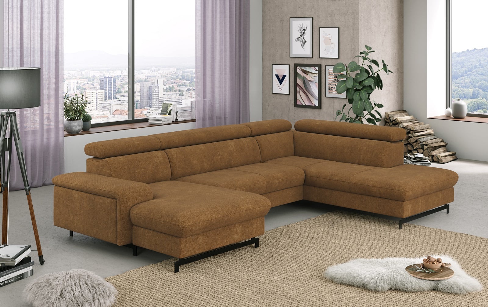 Emma Wohnlandschaft mit Schlaffunktion und Bettkasten - Cotta Emma Wohnlandschaft mit Schlaffunktion und Bettkasten - Cotta