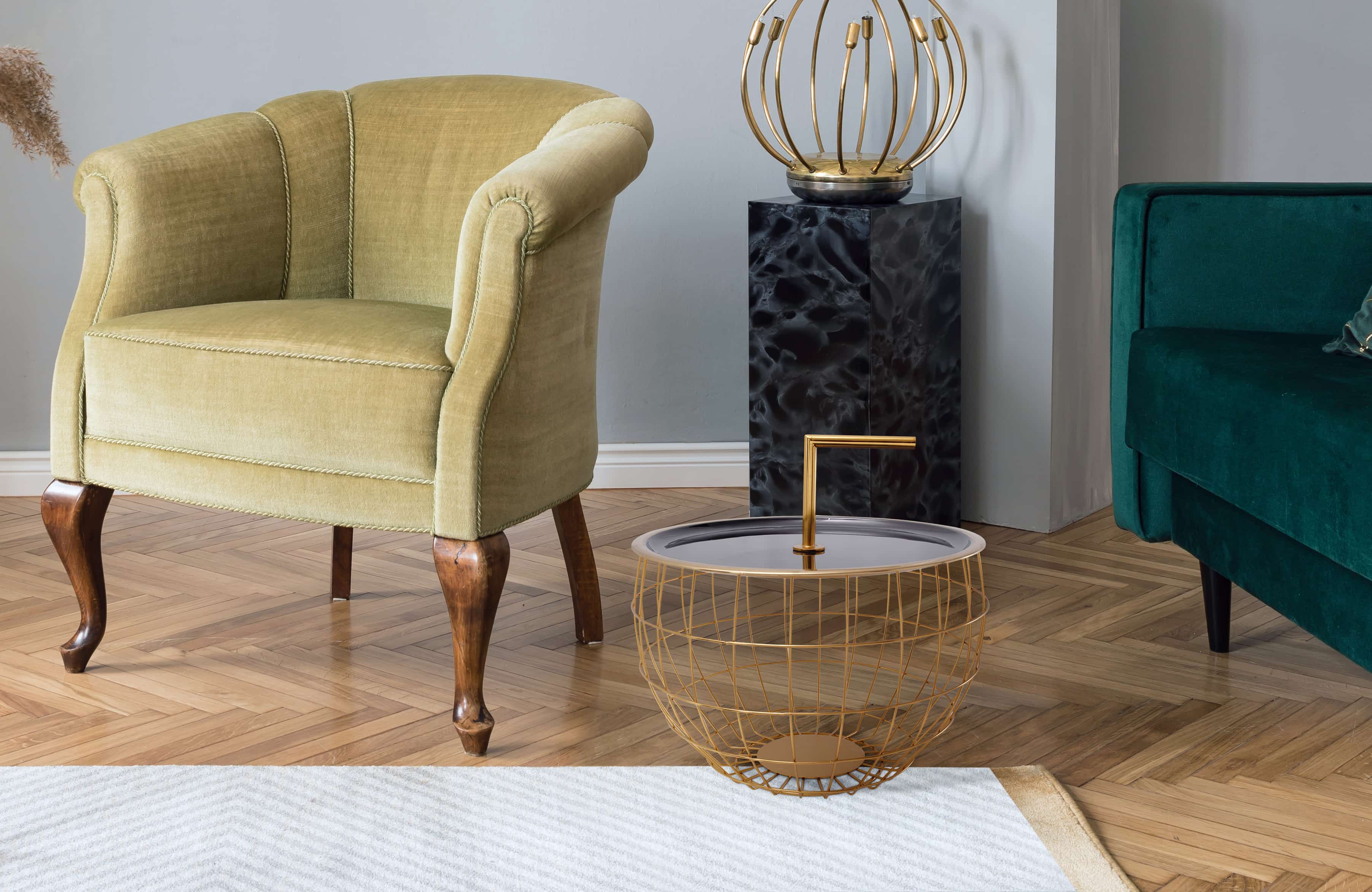 Beistelltisch Art Deco 545 Schwarz Beistelltisch Art Deco 545 Schwarz