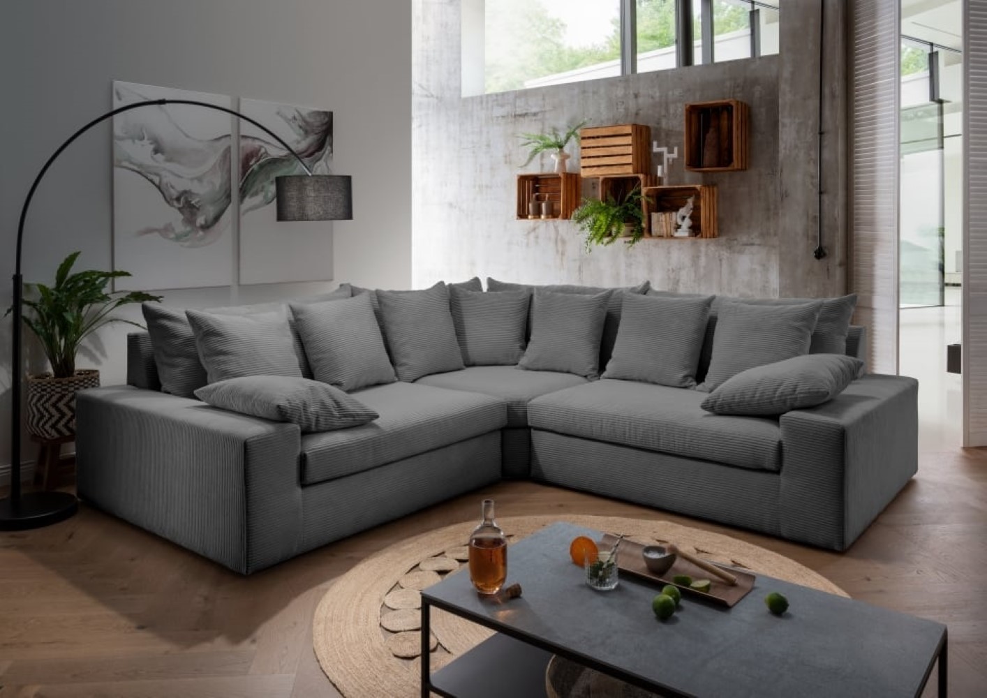 Benformato_Avellino_2-TRE-2_4801-8 Elegantes Benformato Avellino Ecksofa in Grau: Zeitloses Design für Ihr Zuhause