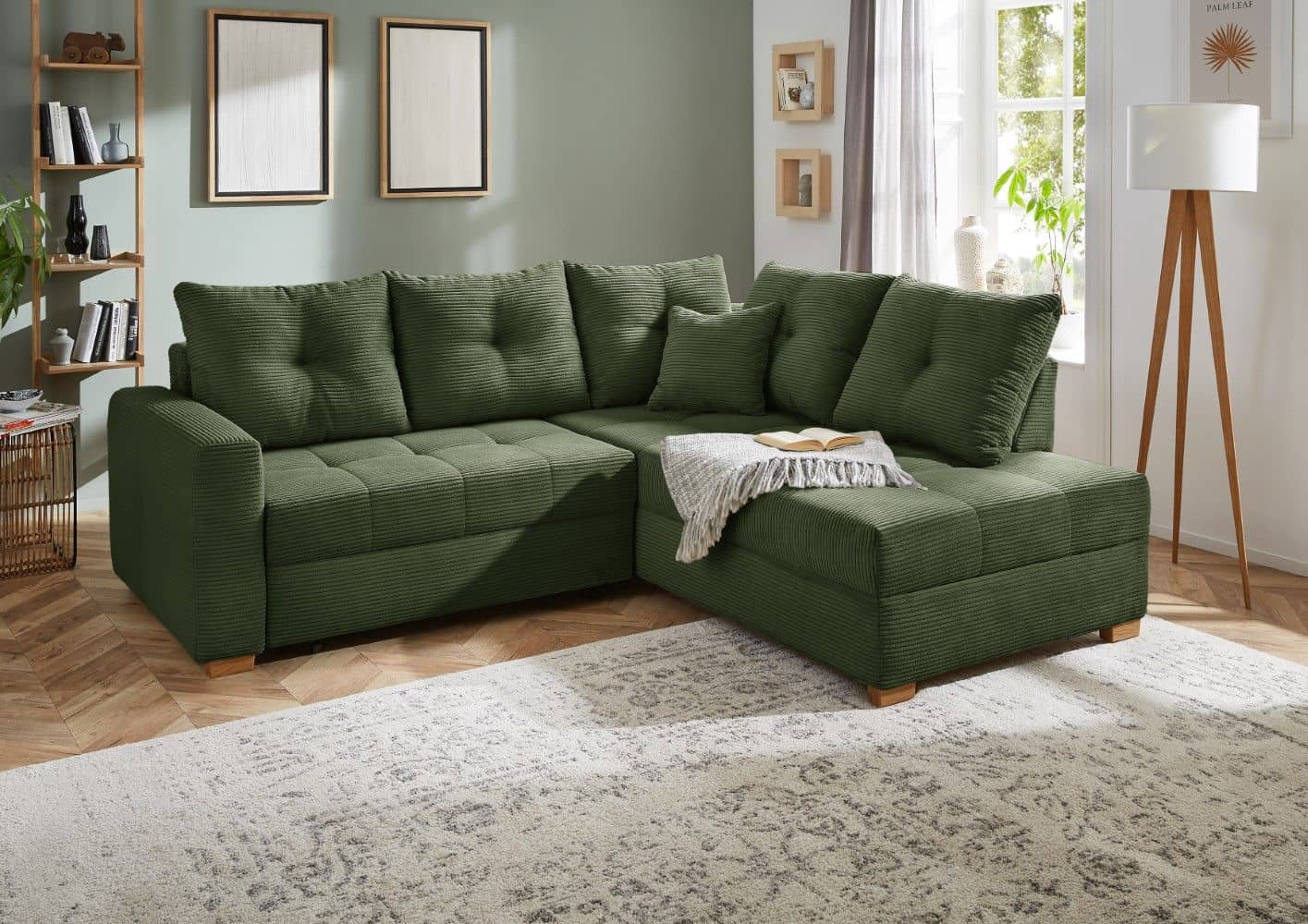 Cord Ecksofa Heidelberg – Jockenhöfer mit Schlaffunktion