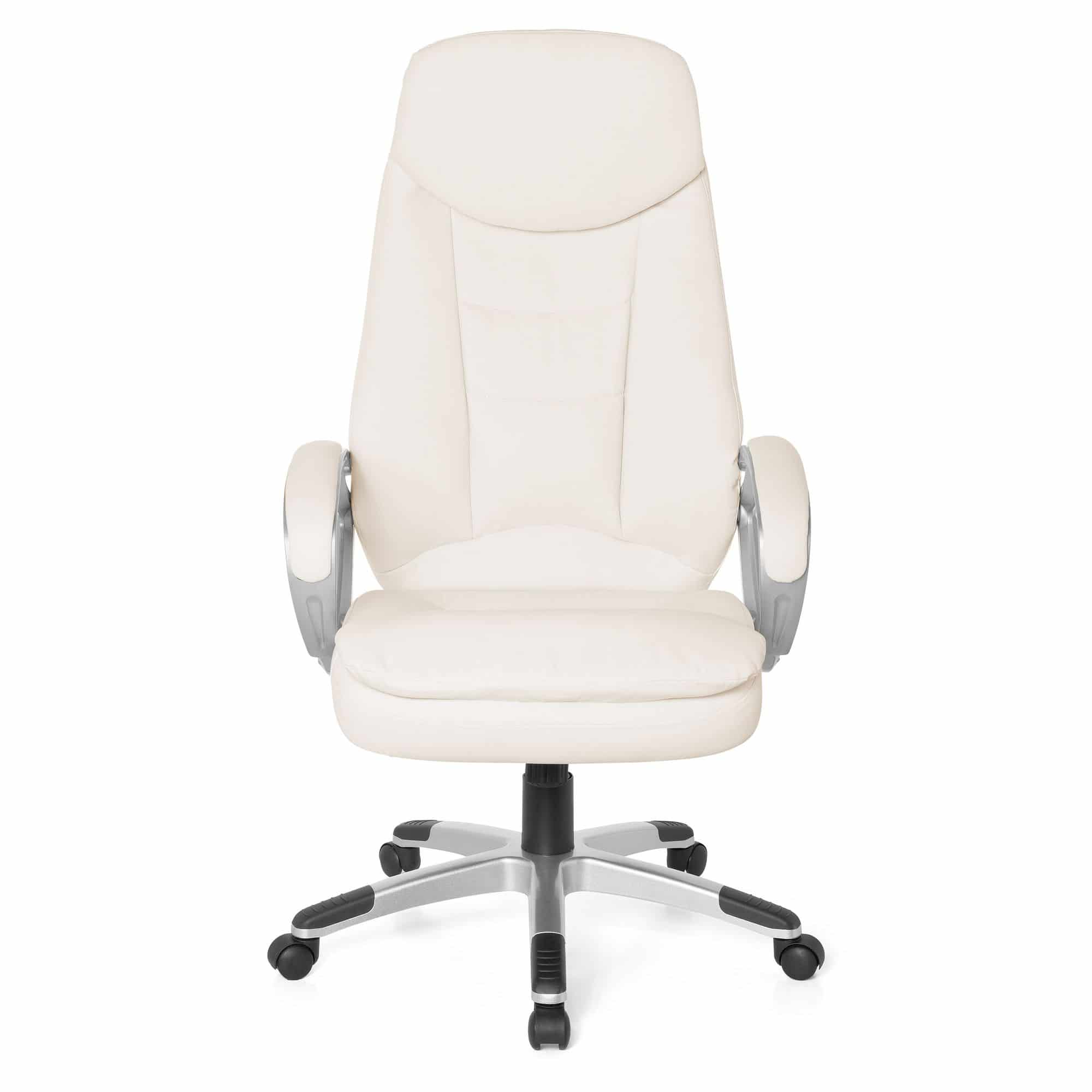 Design Bürostuhl Creme 120kg Schreibtischstuhl Kunstleder Modern Design Bürostuhl Creme 120kg Schreibtischstuhl Kunstleder Modern