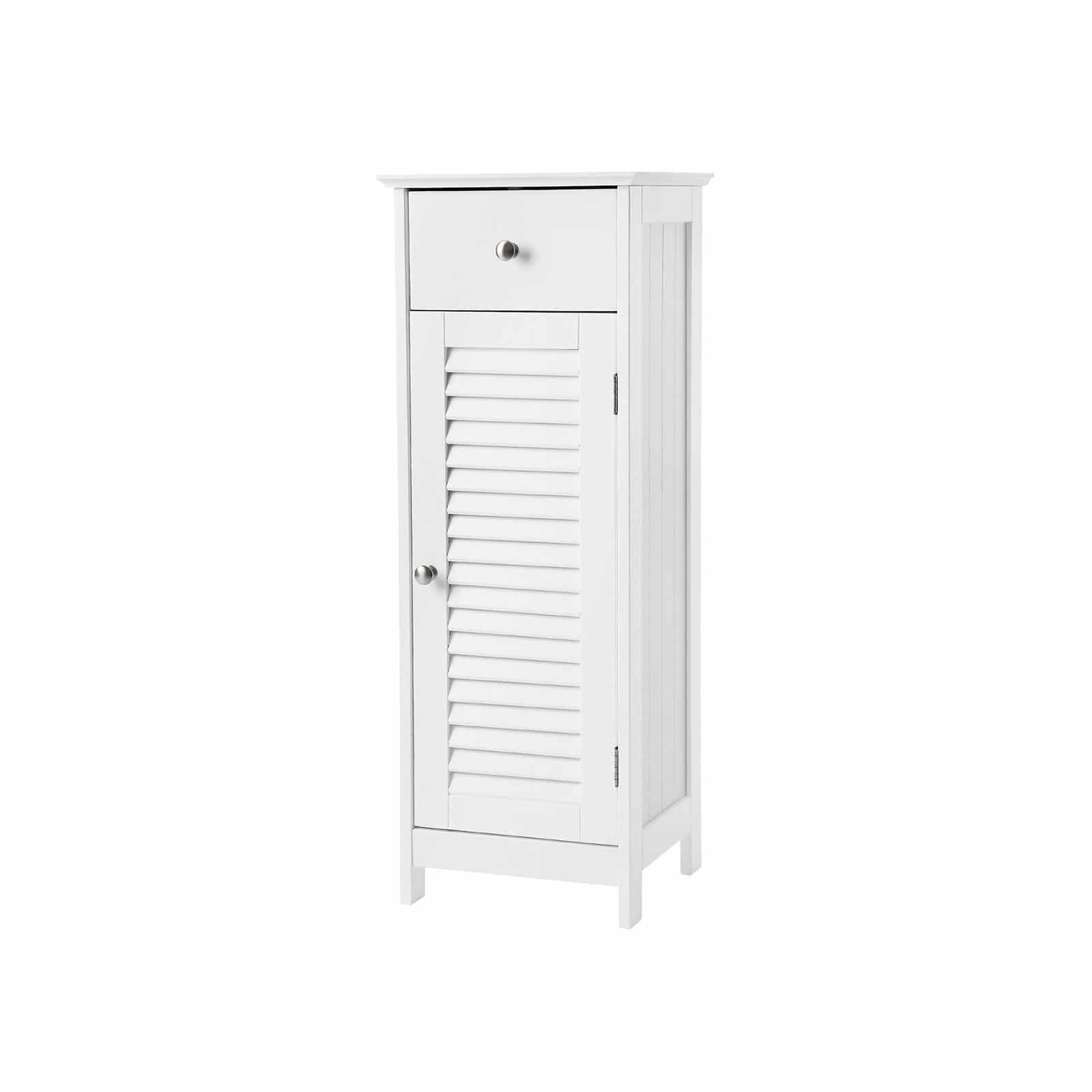 Schmaler Badschrank mit Lamellentür-BBC43WT Schmaler Badschrank mit Lamellentür-BBC43WT