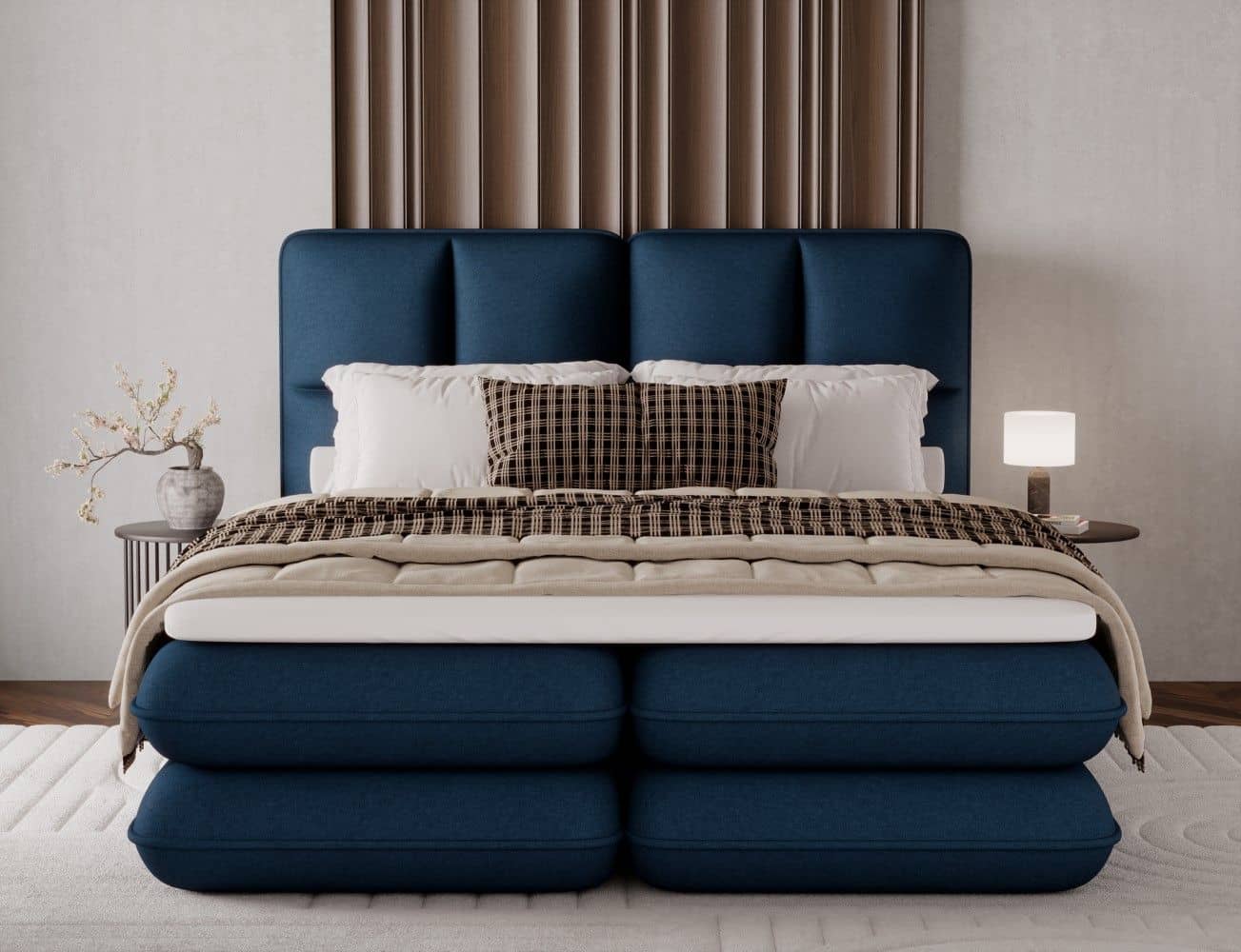 Boxspringbett Tonila von Eltap – Monolith Samthaptik | Bettkasten |Topper