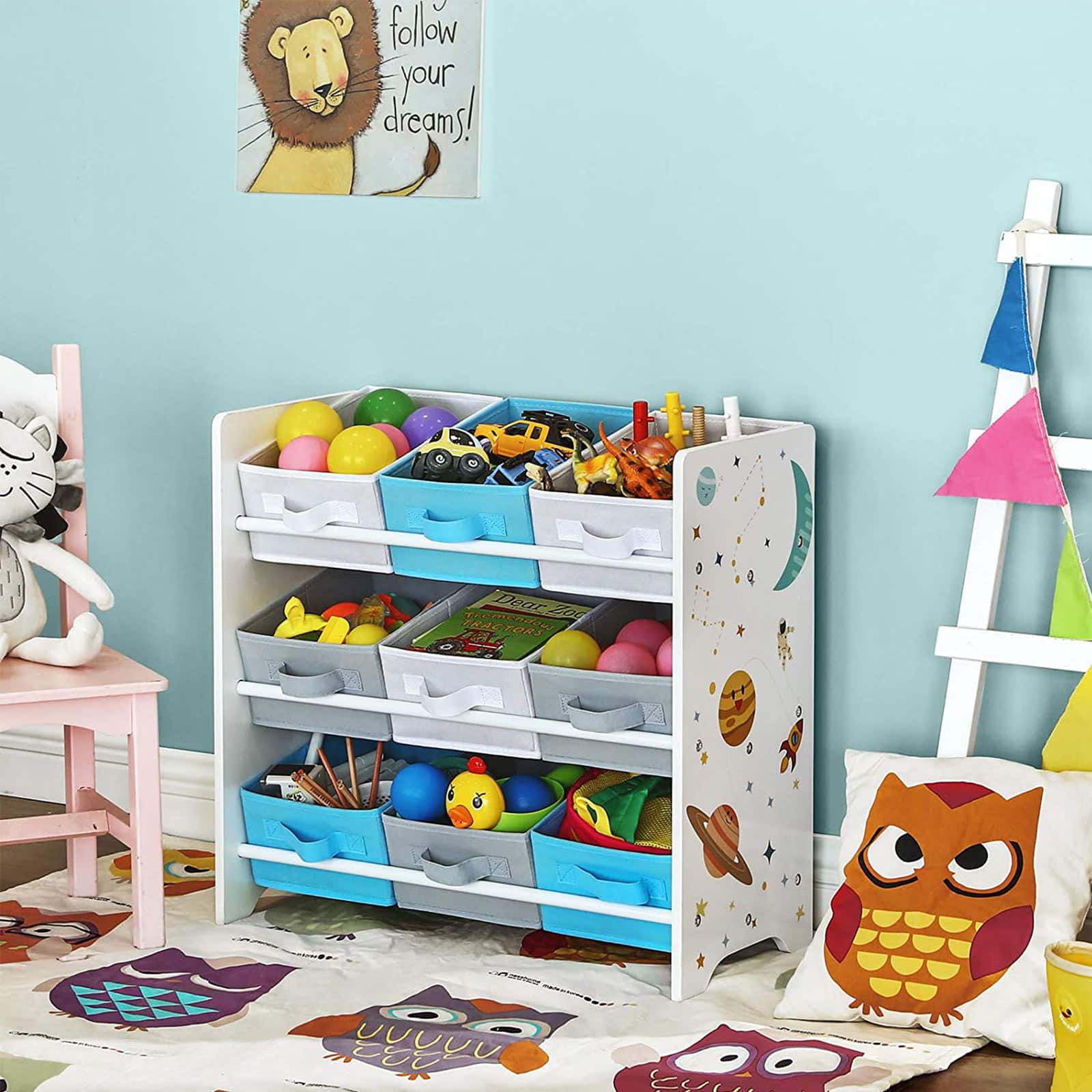 Kinderzimmerregal für Spielzeug-B34GKR33WT Kinderzimmerregal für Spielzeug-B34GKR33WT