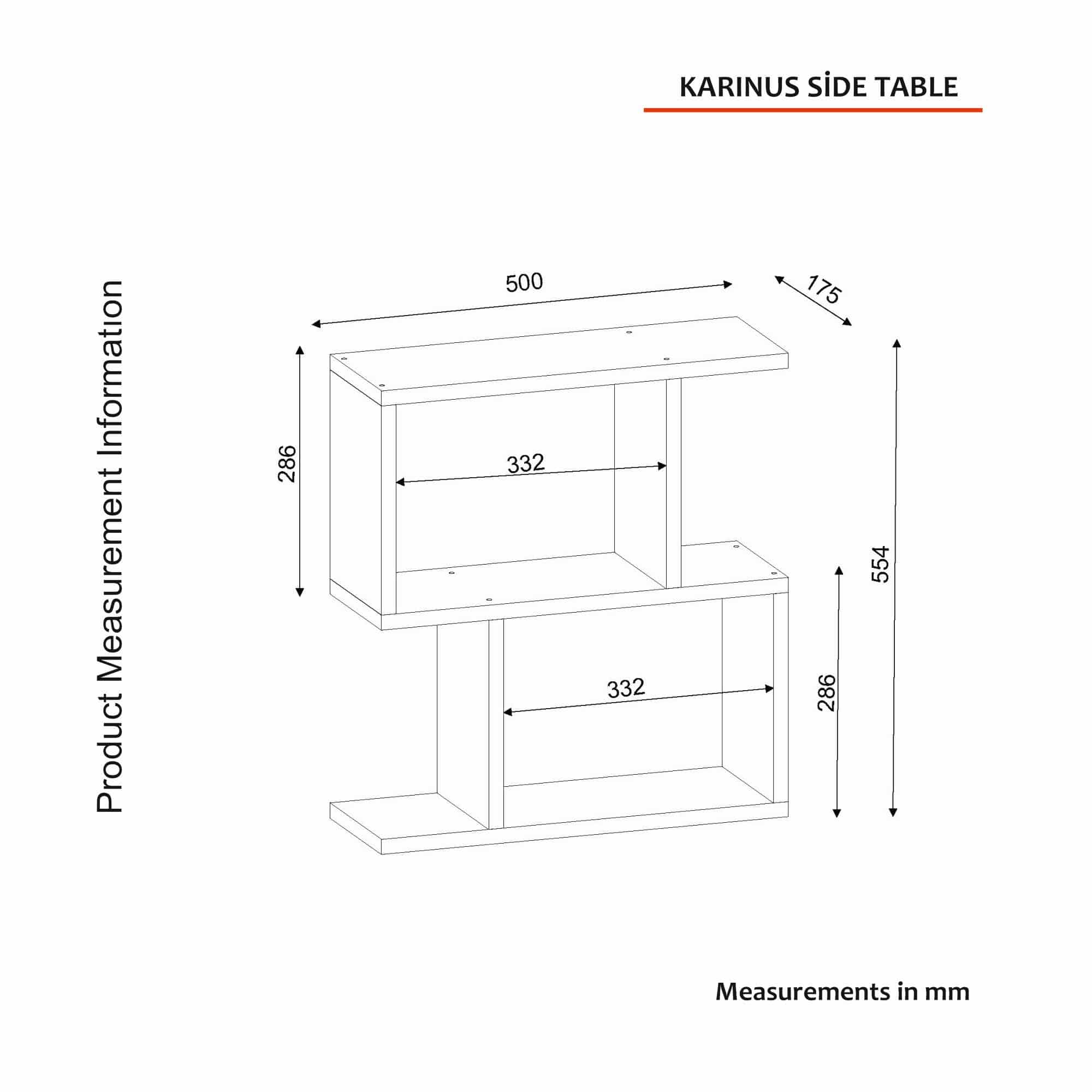 Karinus - weiß - Beistelltisch