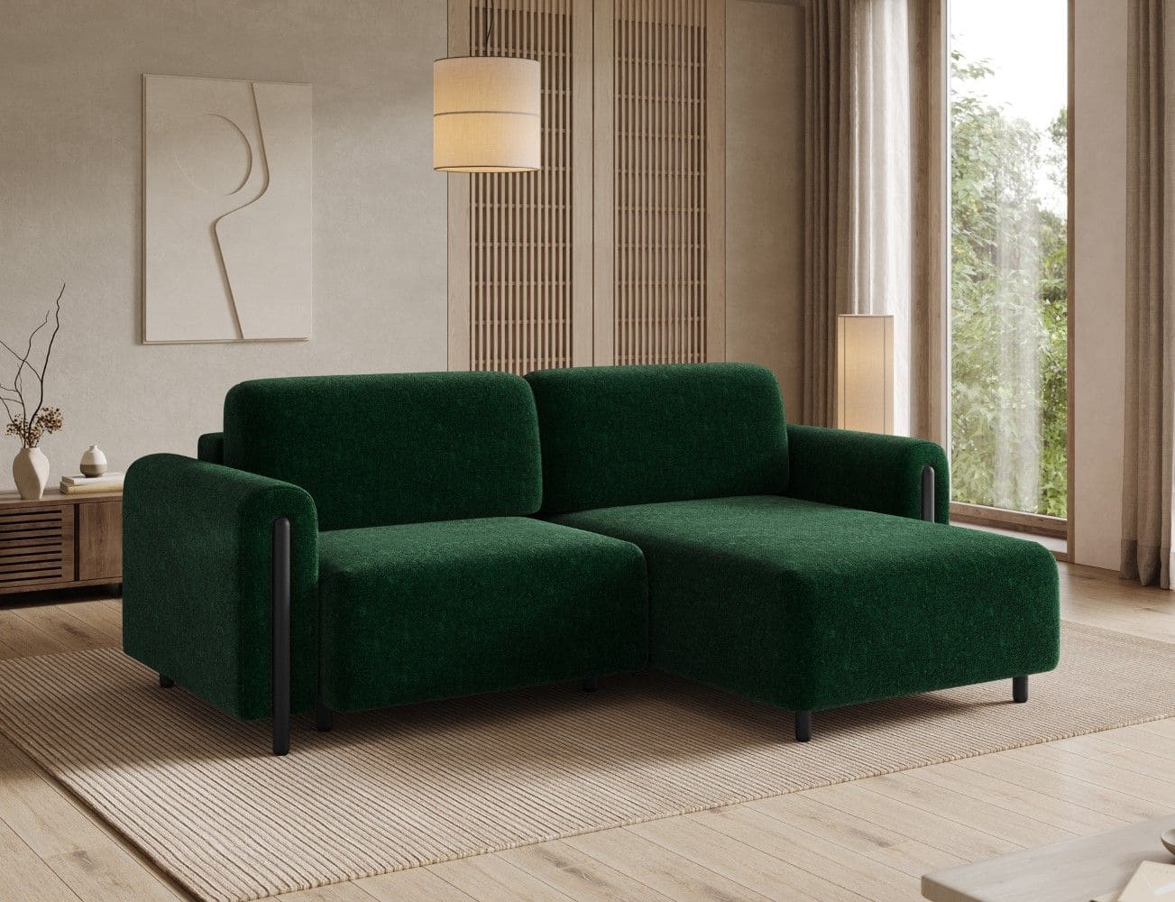 Ecksofa Acossta von Eltap Amore Mikrofaser mit Schlaffunktion Bettkasten